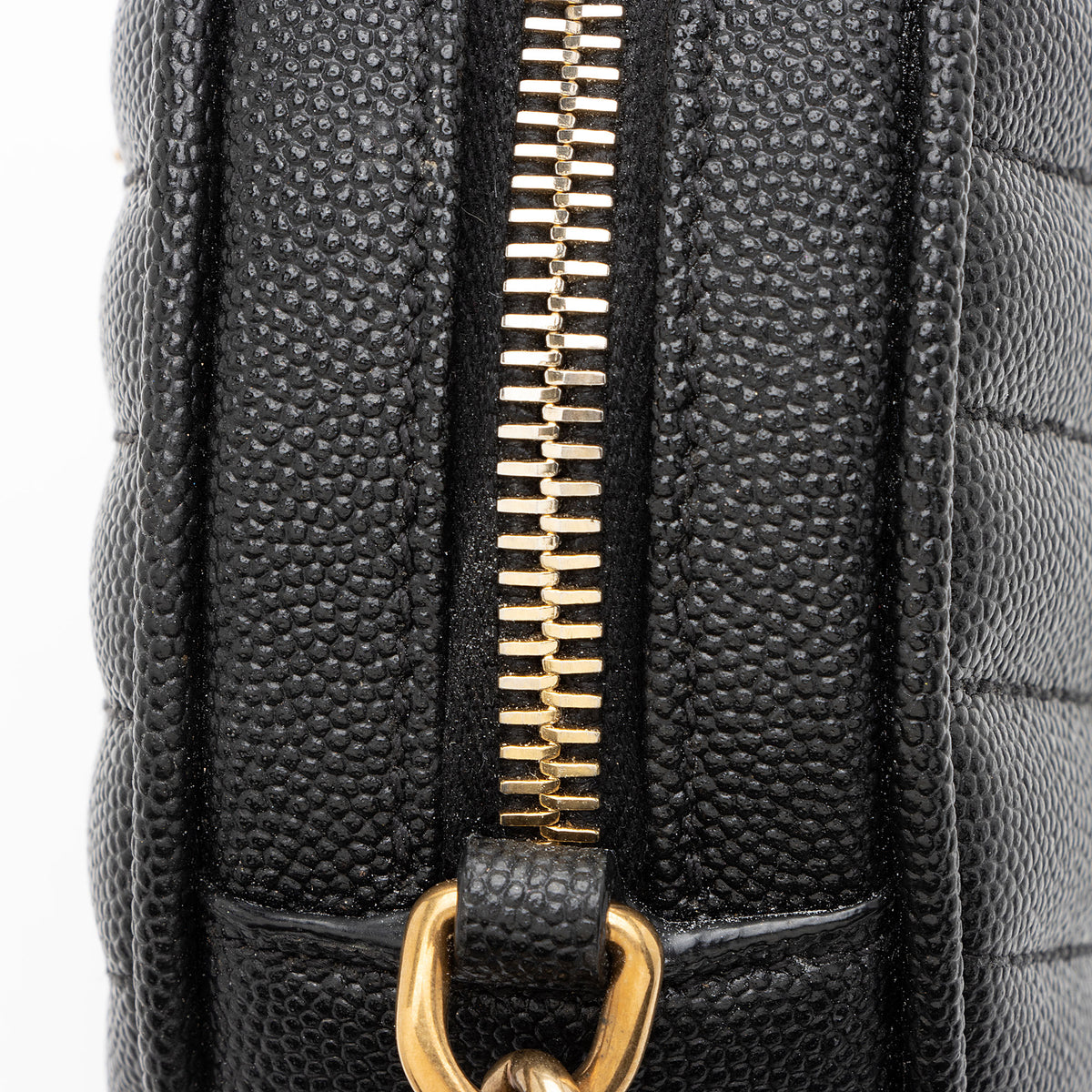 Saint Laurent Matelasse Grain de Poudre Monogram Vinyle Round Camera Bag
