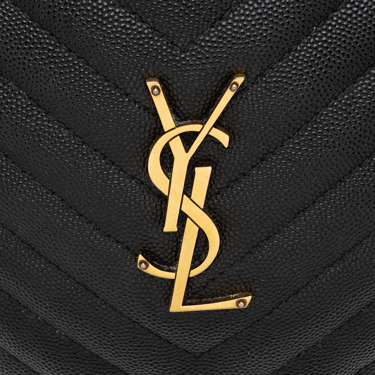 Saint Laurent Matelasse Grain de Poudre Monogram Vinyle Round Camera Bag