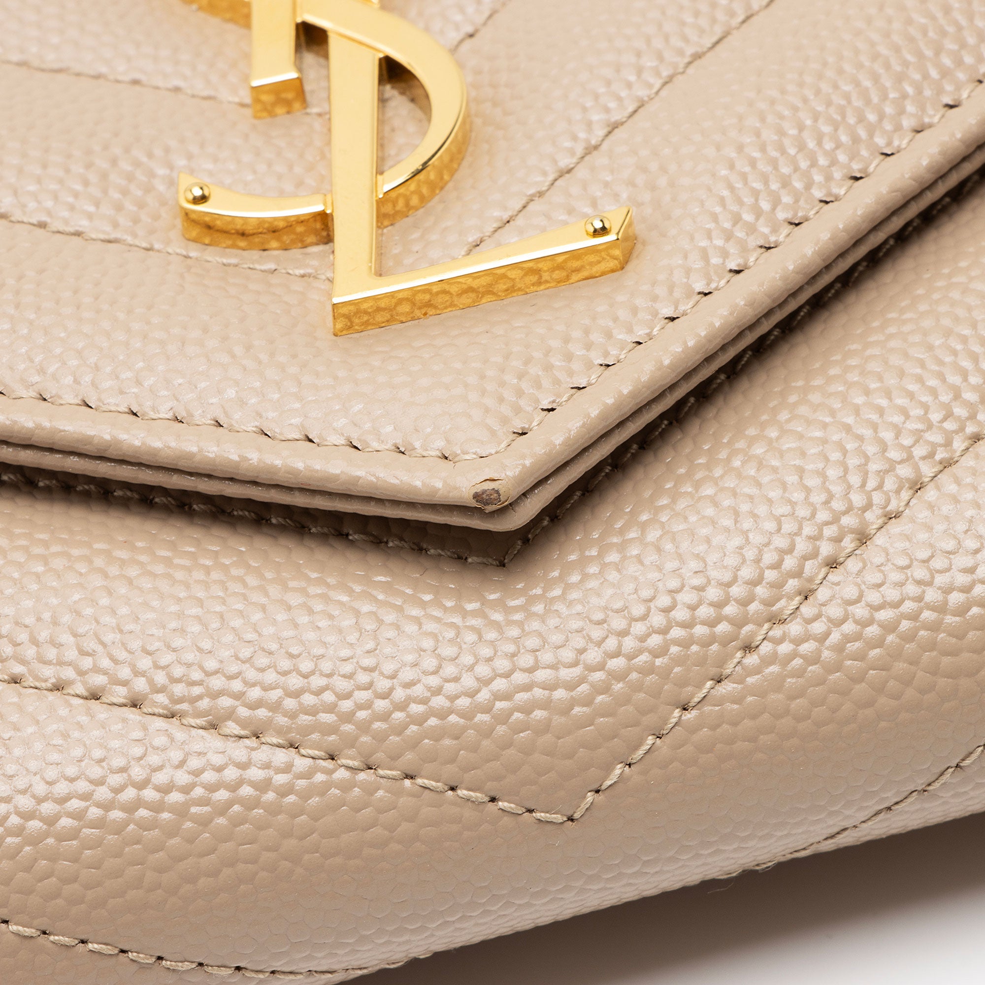 Saint Laurent Matelasse Grain de Poudre Monogram Wallet