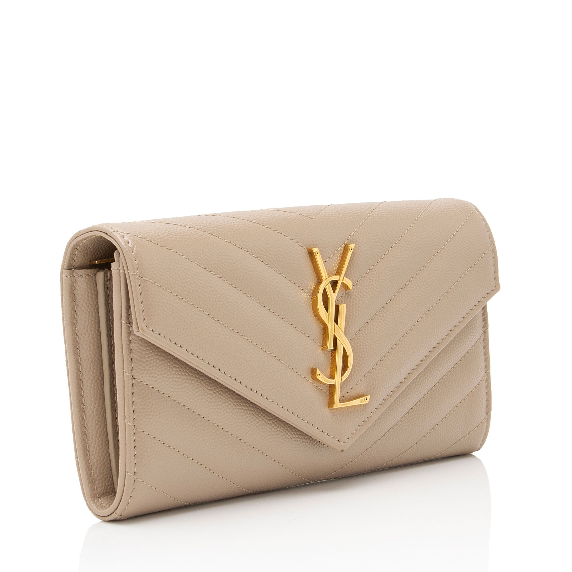 Saint Laurent Matelasse Grain de Poudre Monogram Wallet
