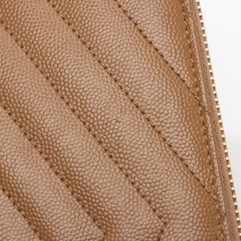 cassandre matelassé zip around wallet in grain de poudre embossed leather