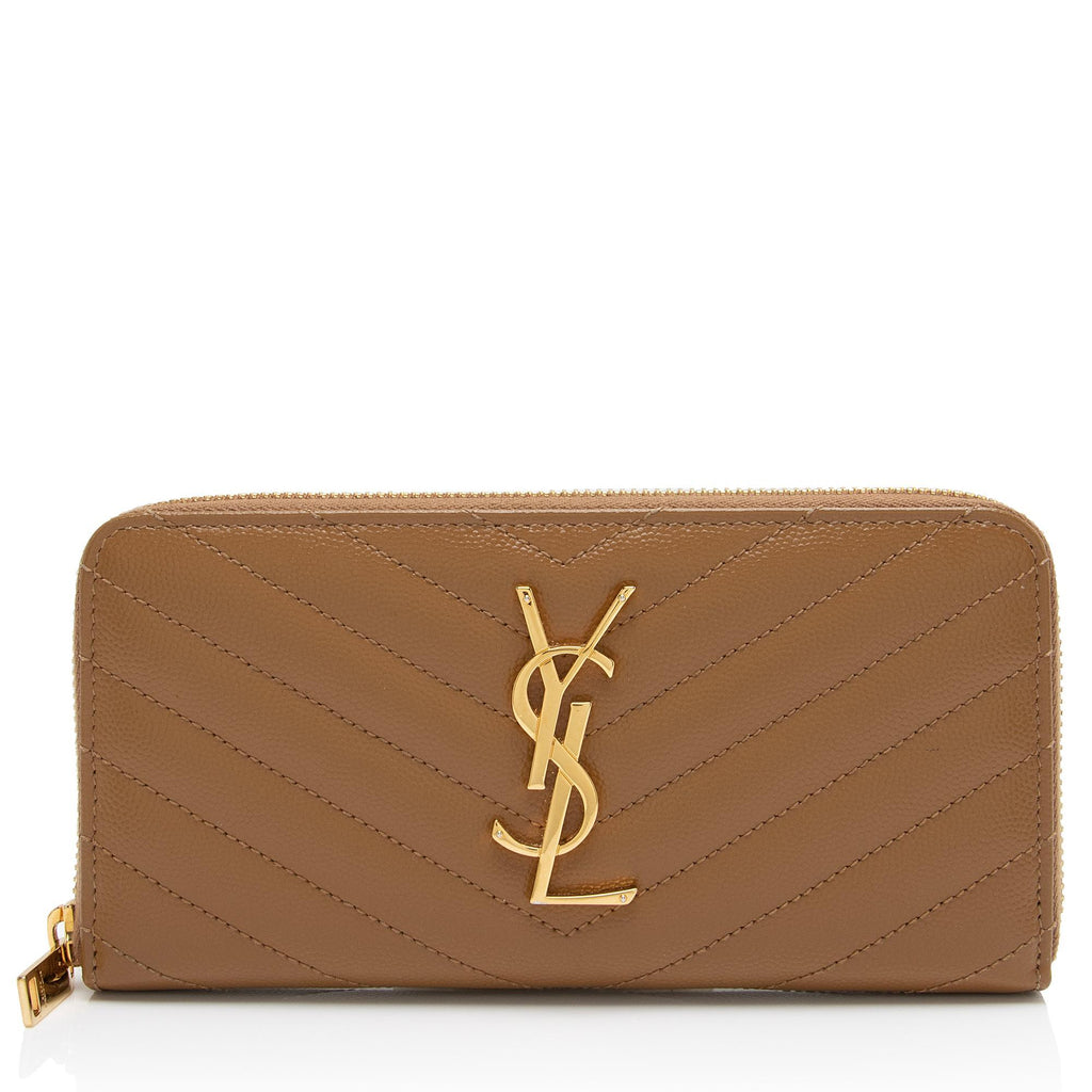 Zip Around Wallet in Monogram Vernis leather, Gold Hardware