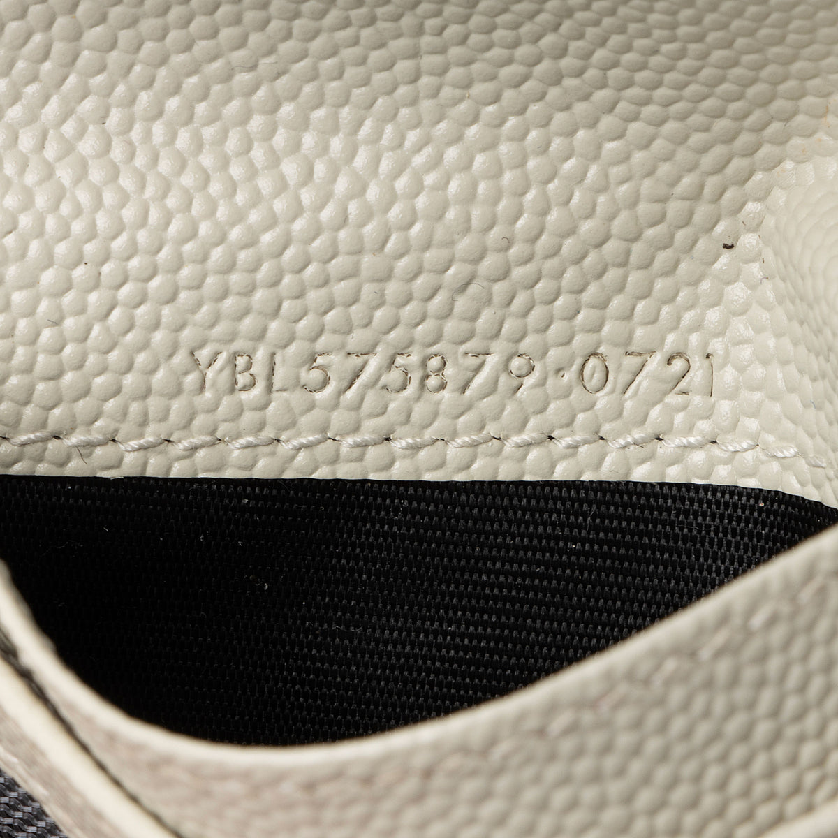 Saint Laurent Matelasse Grain de Poudre Monogram Zipper Card Case