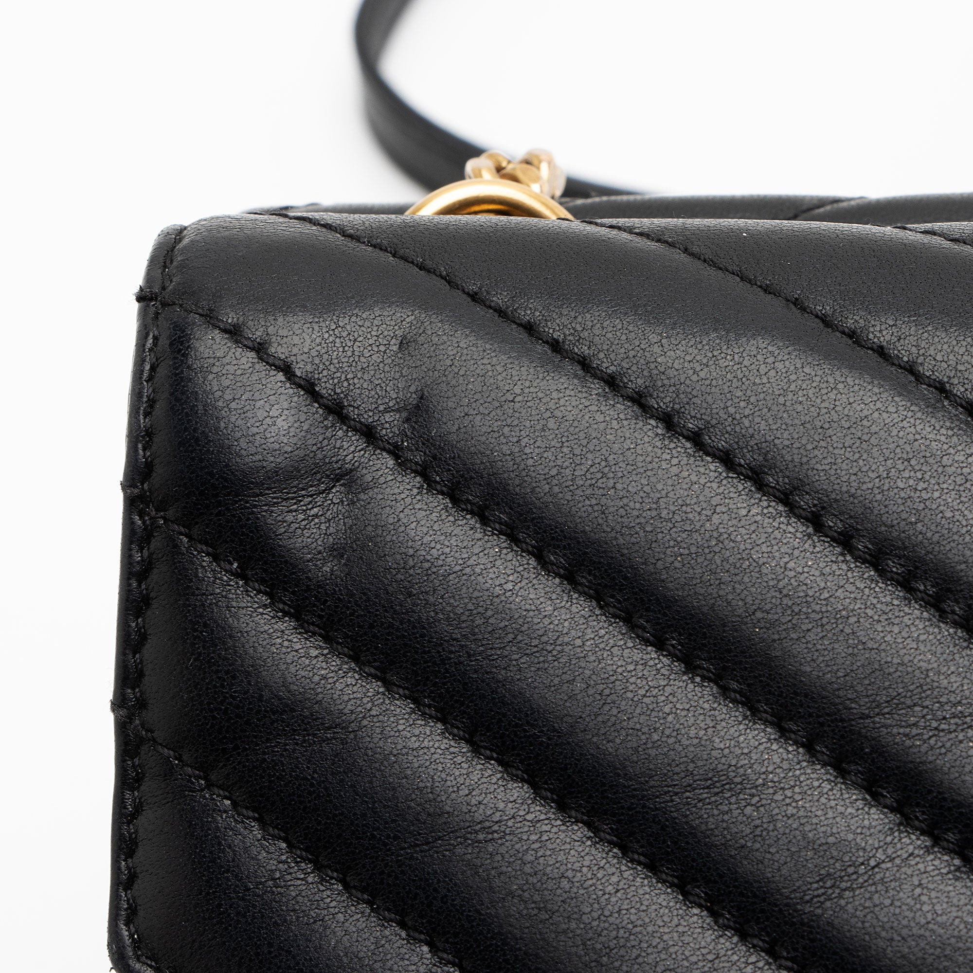 Saint Laurent Matelasse Lambskin Monogram Small Double Flap Bag