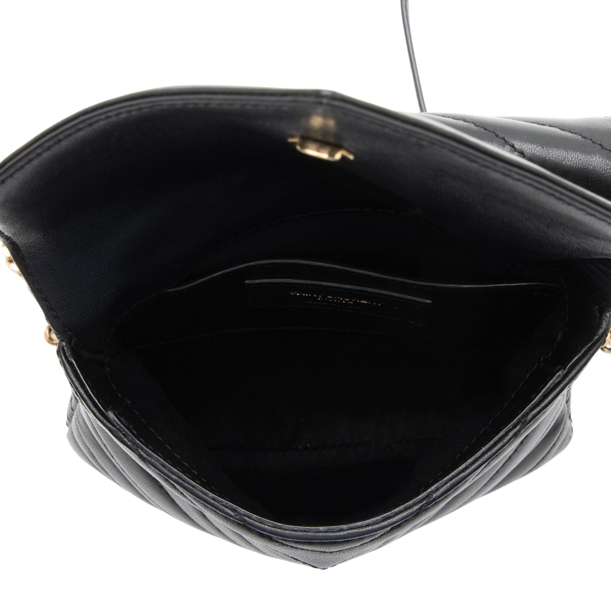 Saint Laurent Matelasse Lambskin Monogram Small Double Flap Bag