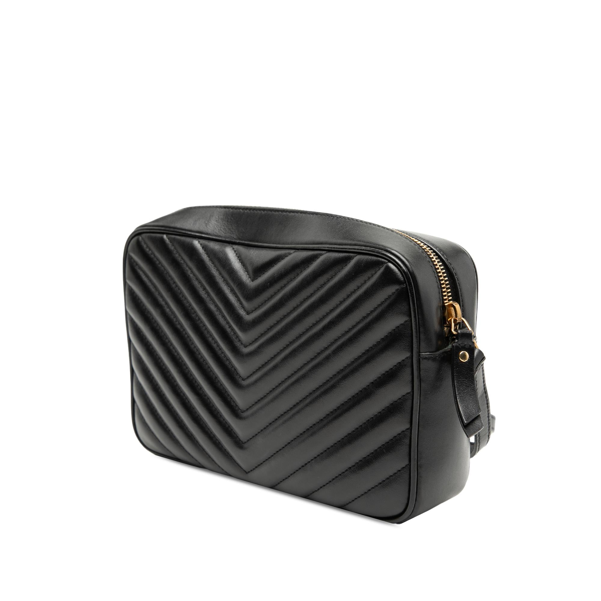 Saint Laurent Matelasse Leather Monogram Lou Camera Bag
