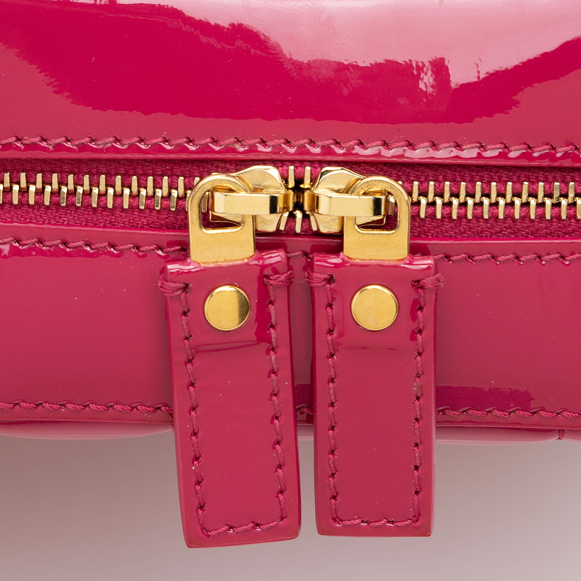 Saint Laurent Matelasse Patent Lambskin Monogram Vicky Camera Bag