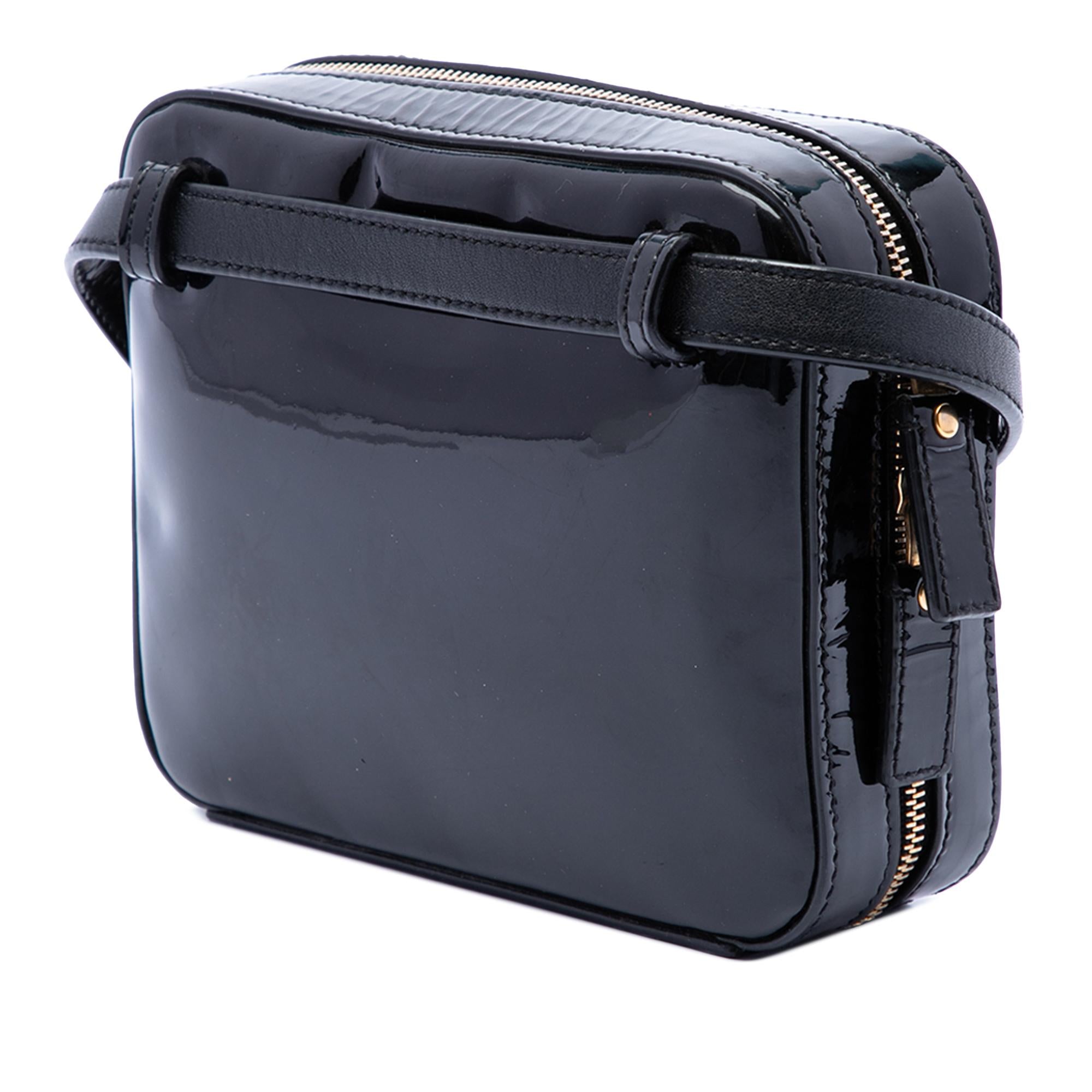 Saint Laurent Matelasse Patent Monogram Vicky Belt Bag