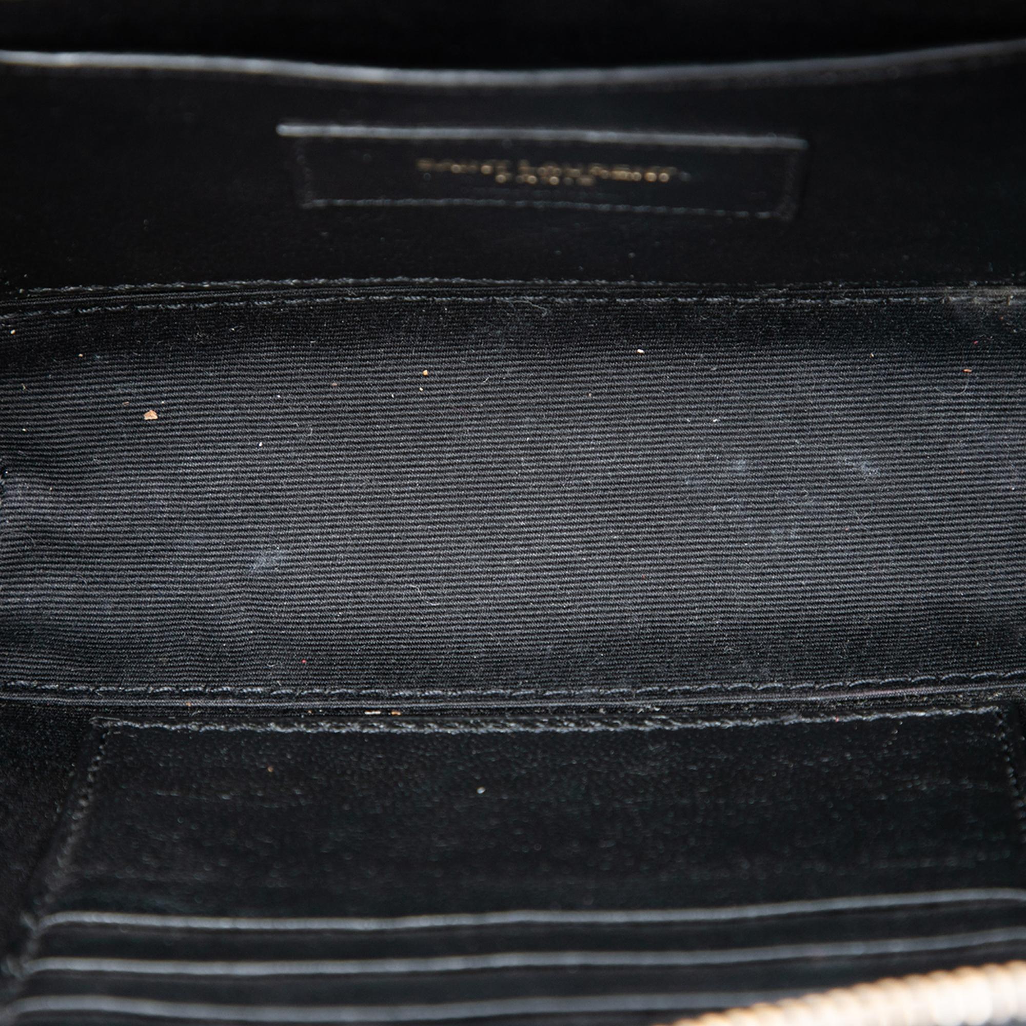 Saint Laurent Matelasse Patent Monogram Vicky Belt Bag