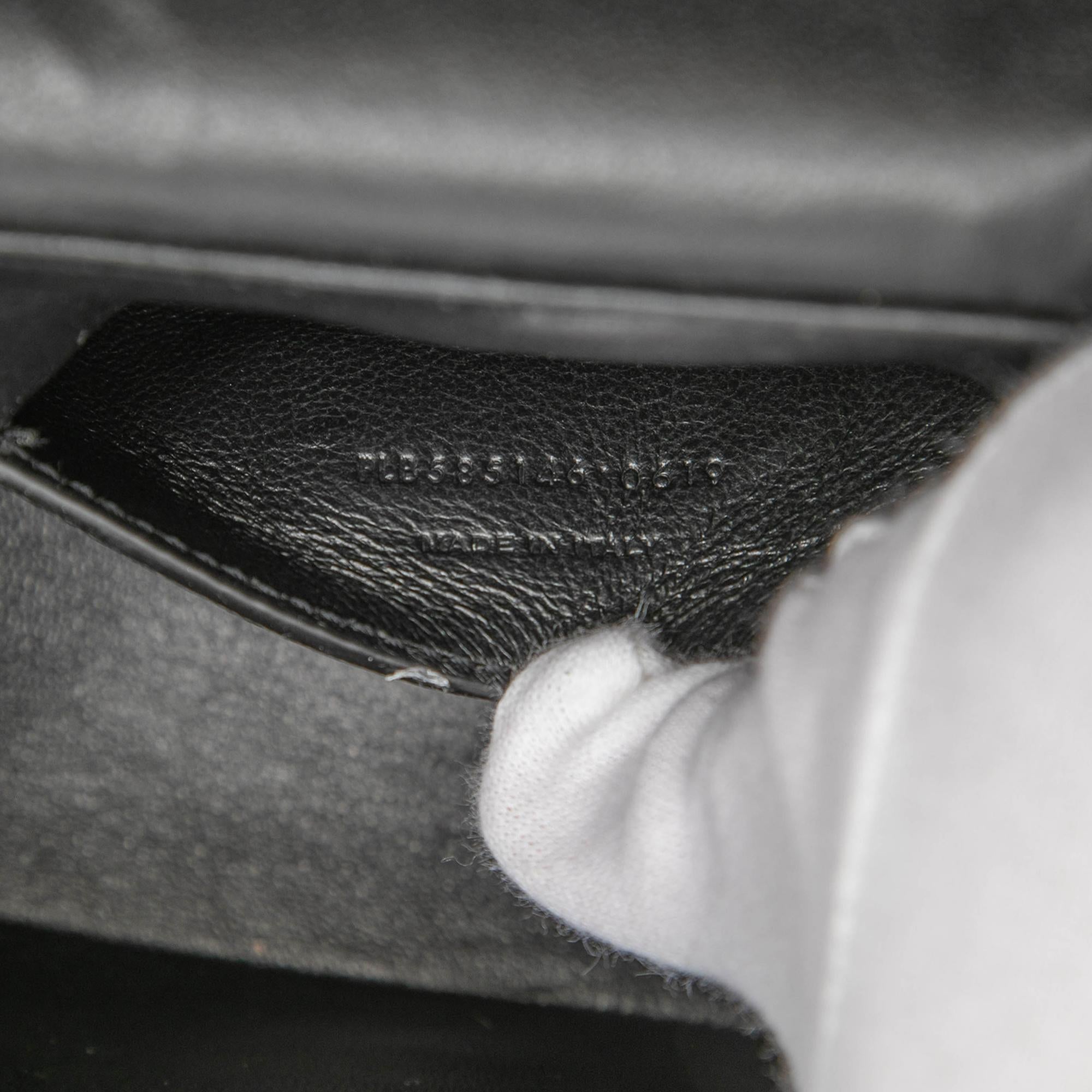 Saint Laurent Matelasse Patent Monogram Vicky Vanity Bag