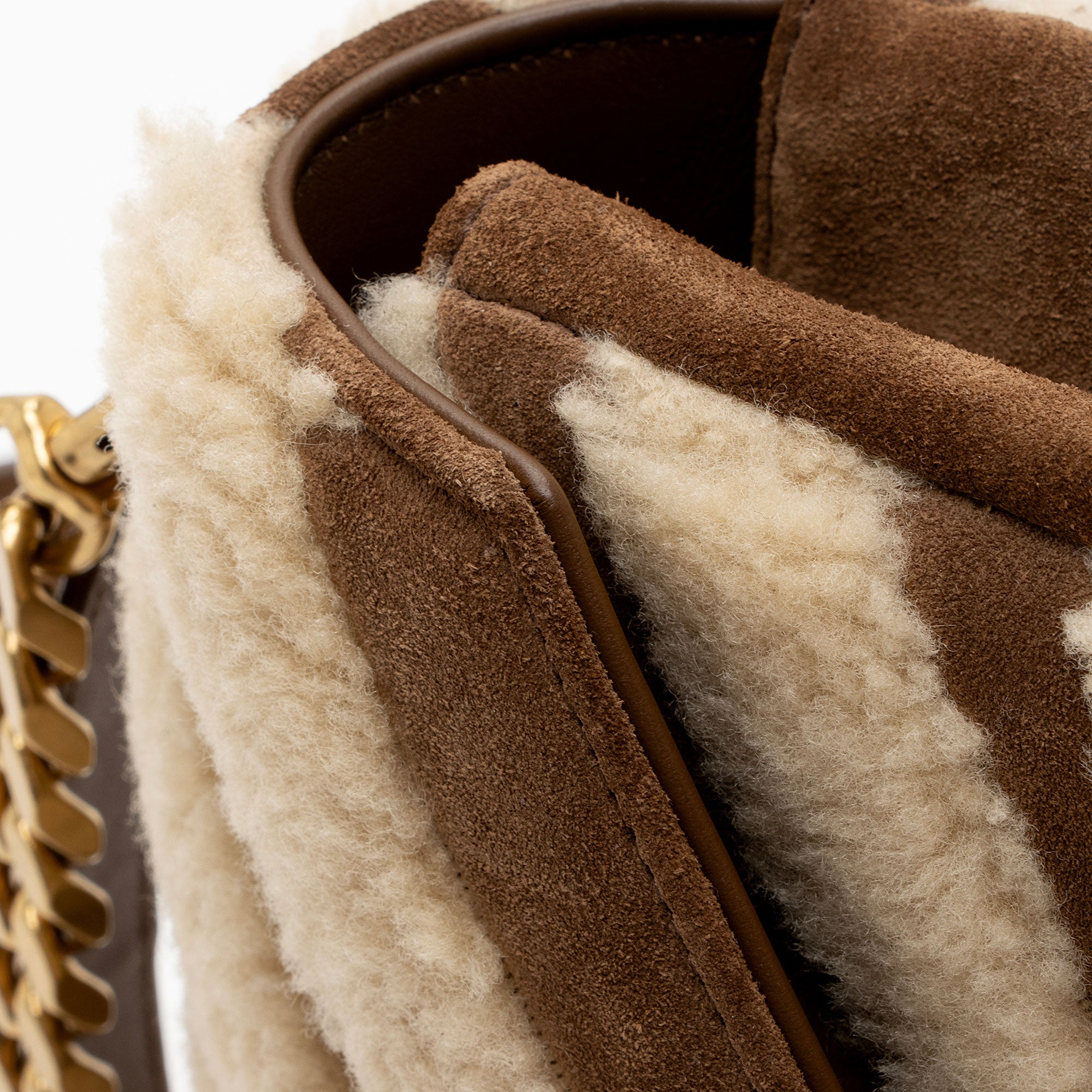 Saint Laurent Matelasse Shearling Nubuck College Medium Shoulder Bag (SHF-aCkyln)