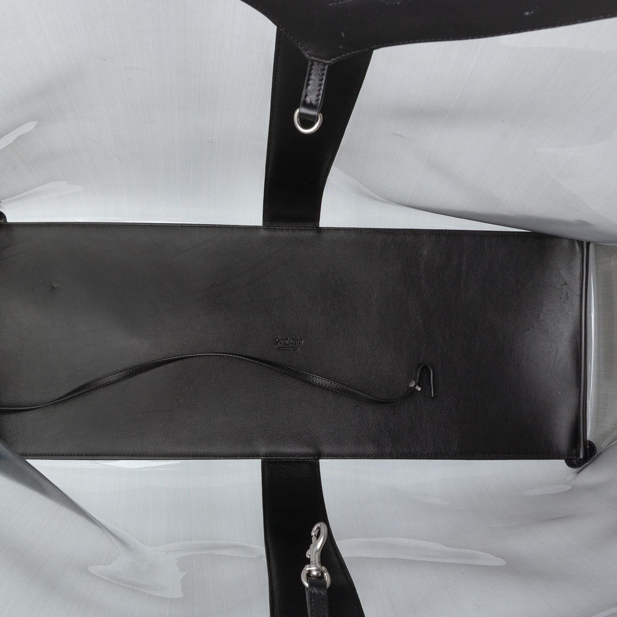 Saint Laurent Maxi PVC Transparent Y Tote