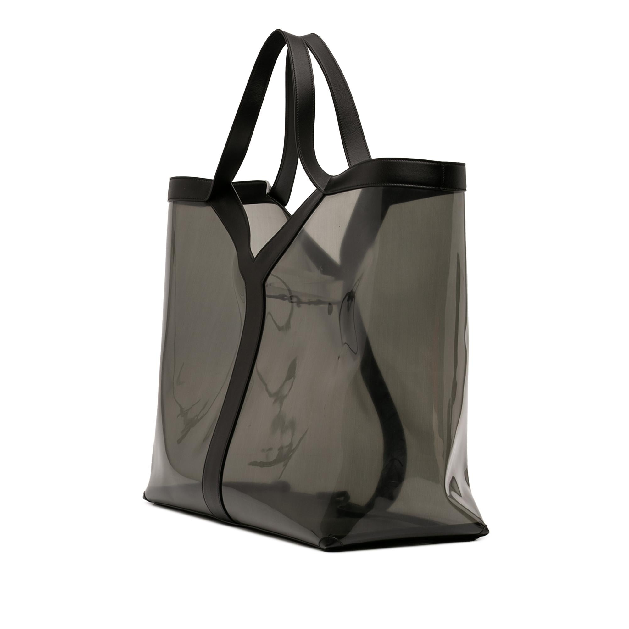 Saint Laurent Maxi PVC Transparent Y Tote