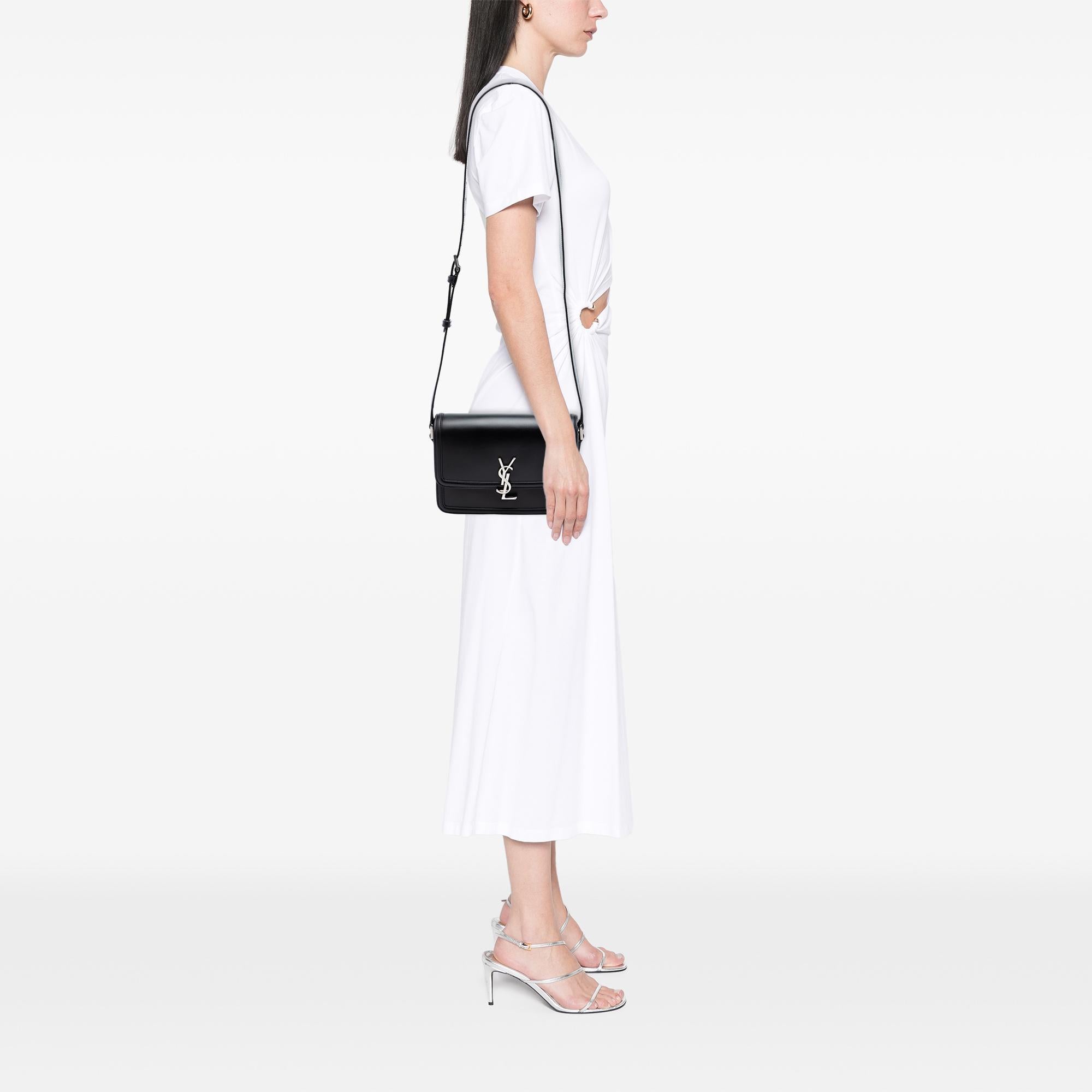 Saint Laurent Medium Calfskin Solferino Satchel In Box
