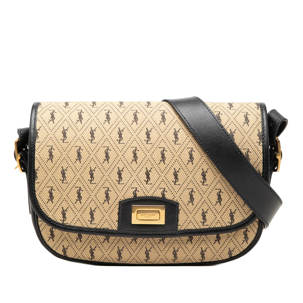 Saint Laurent Medium Canvas Monogram All Over Crossbody
