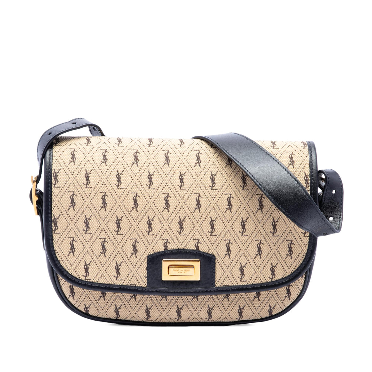 Saint Laurent Medium Canvas Monogram All Over Crossbody