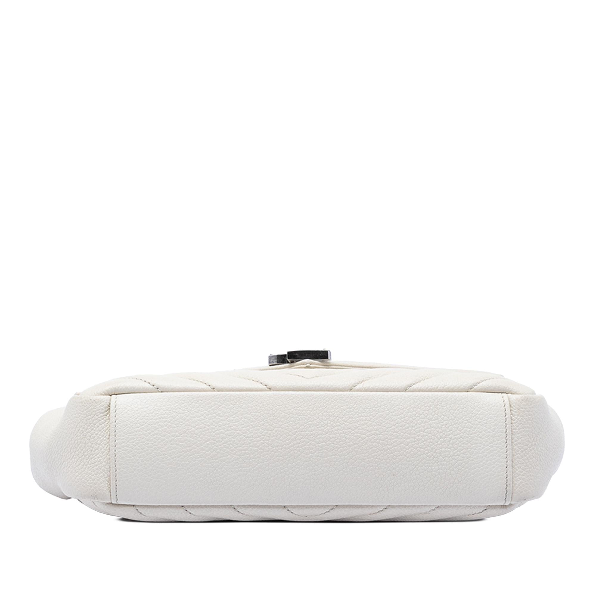 Saint Laurent Medium Chevron Calfskin Monogram Envelope Bag