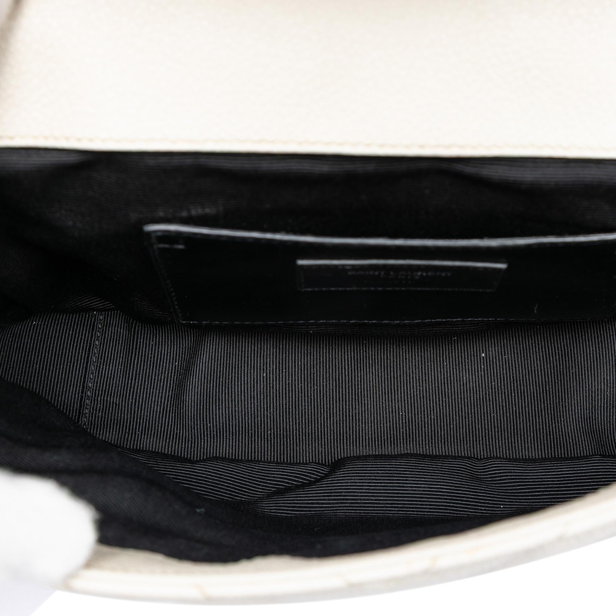 Saint Laurent Medium Chevron Calfskin Monogram Envelope Bag