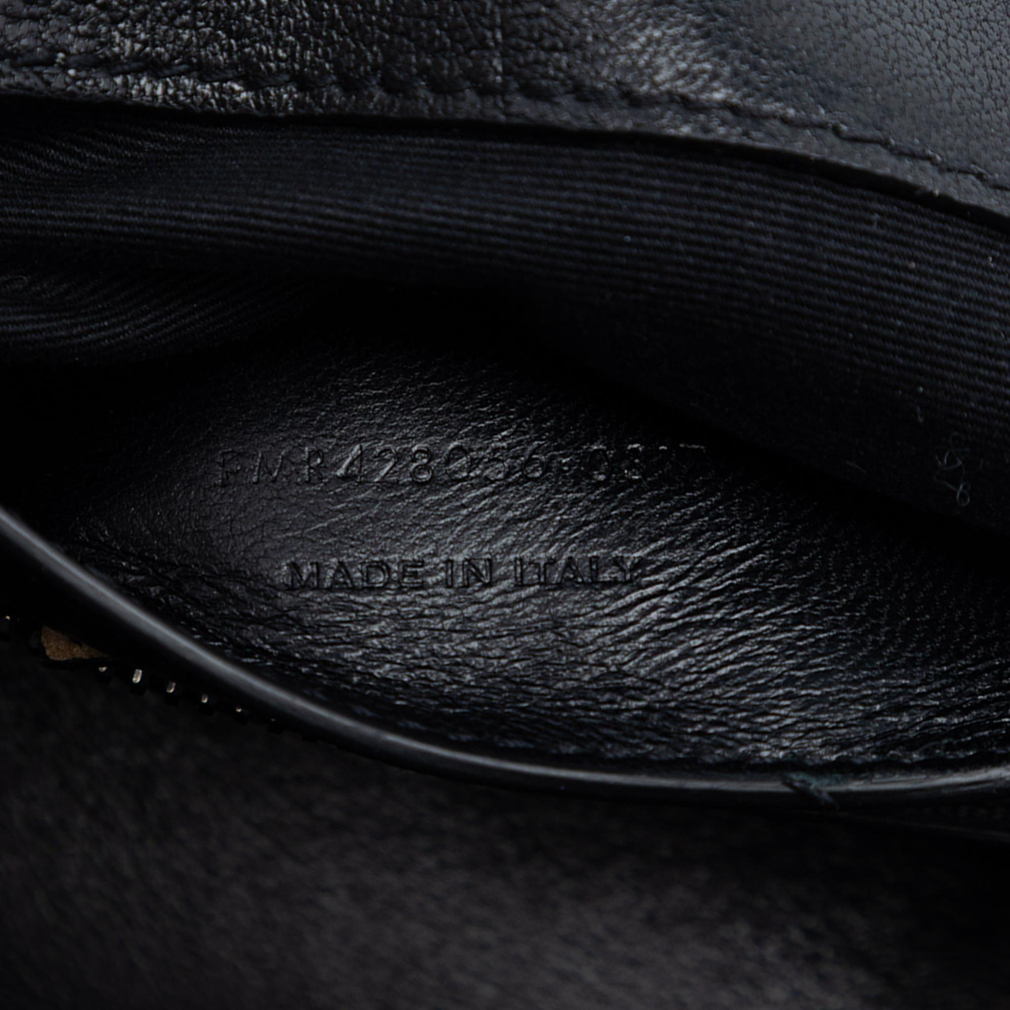 Saint Laurent Medium Chevron Sheepskin  Monogram Monochrome College Bag