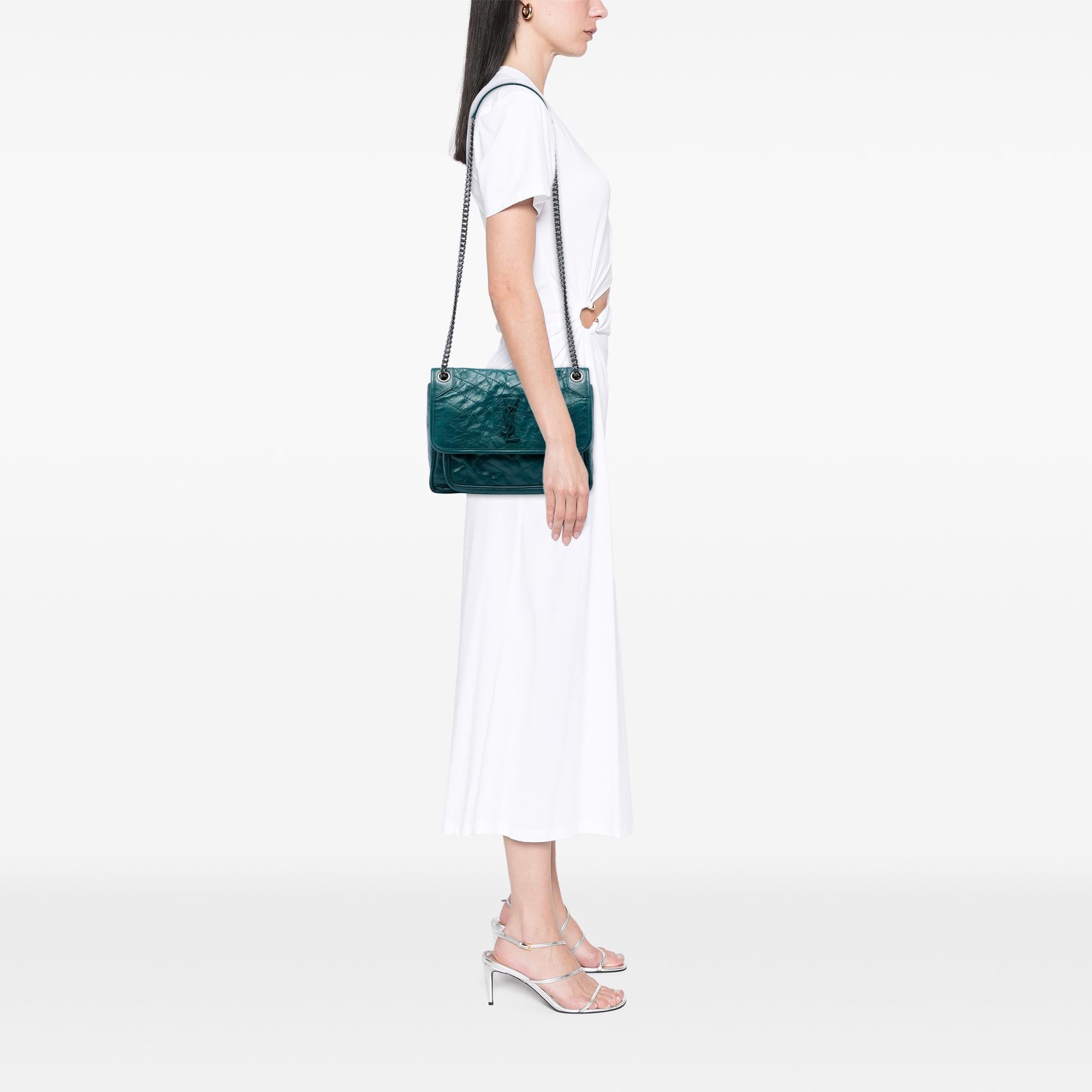 Saint Laurent Medium Crinkled Calfskin Niki