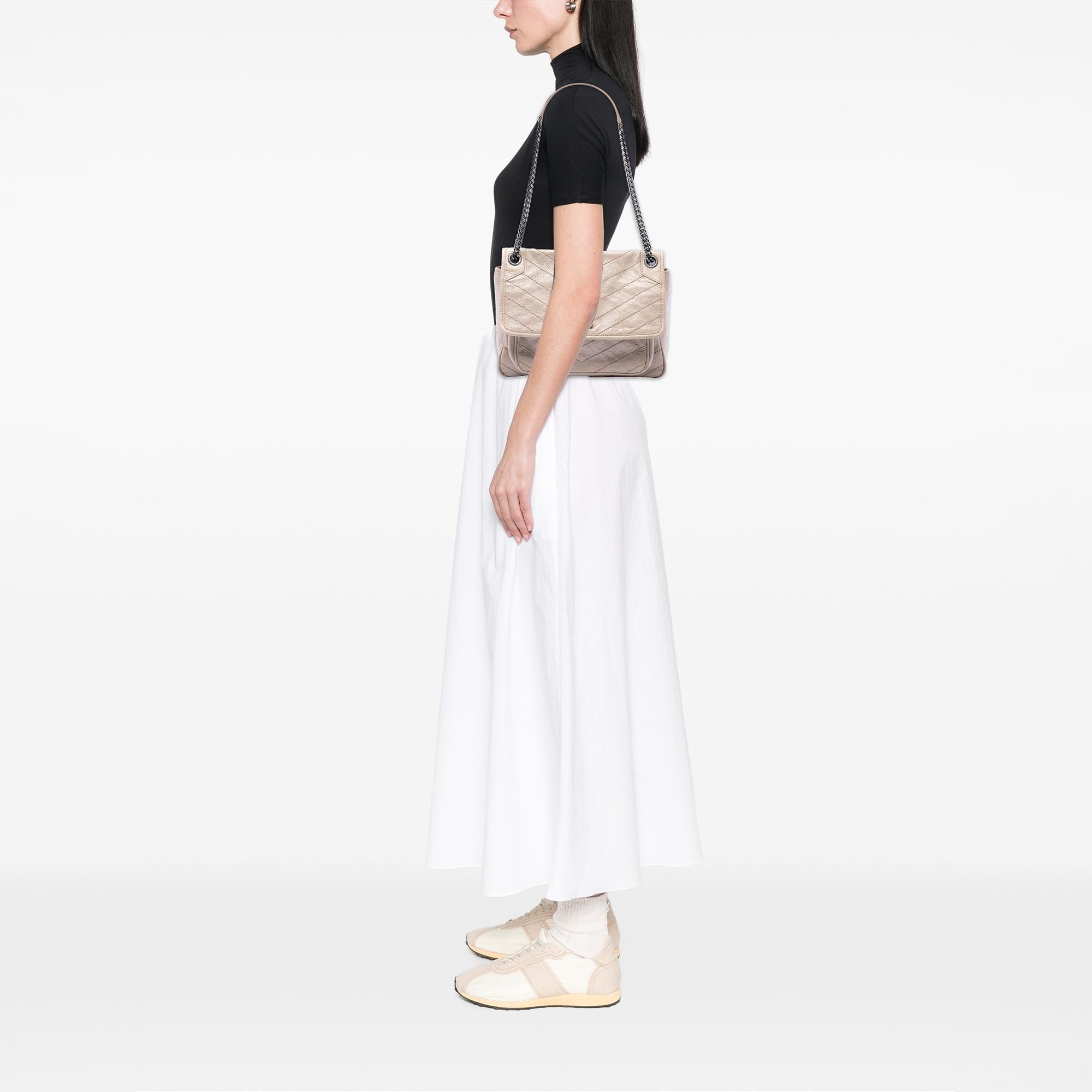 Saint Laurent Medium Crinkled Calfskin Niki