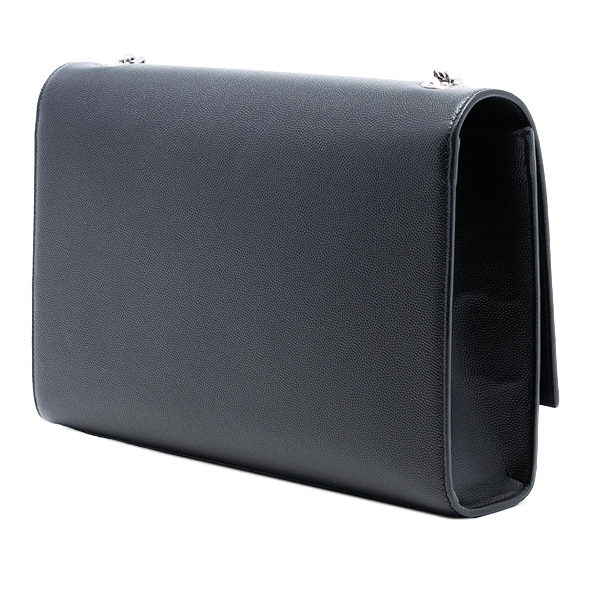Saint Laurent Medium Grain De Poudre Leather Monogram Kate Crossbody