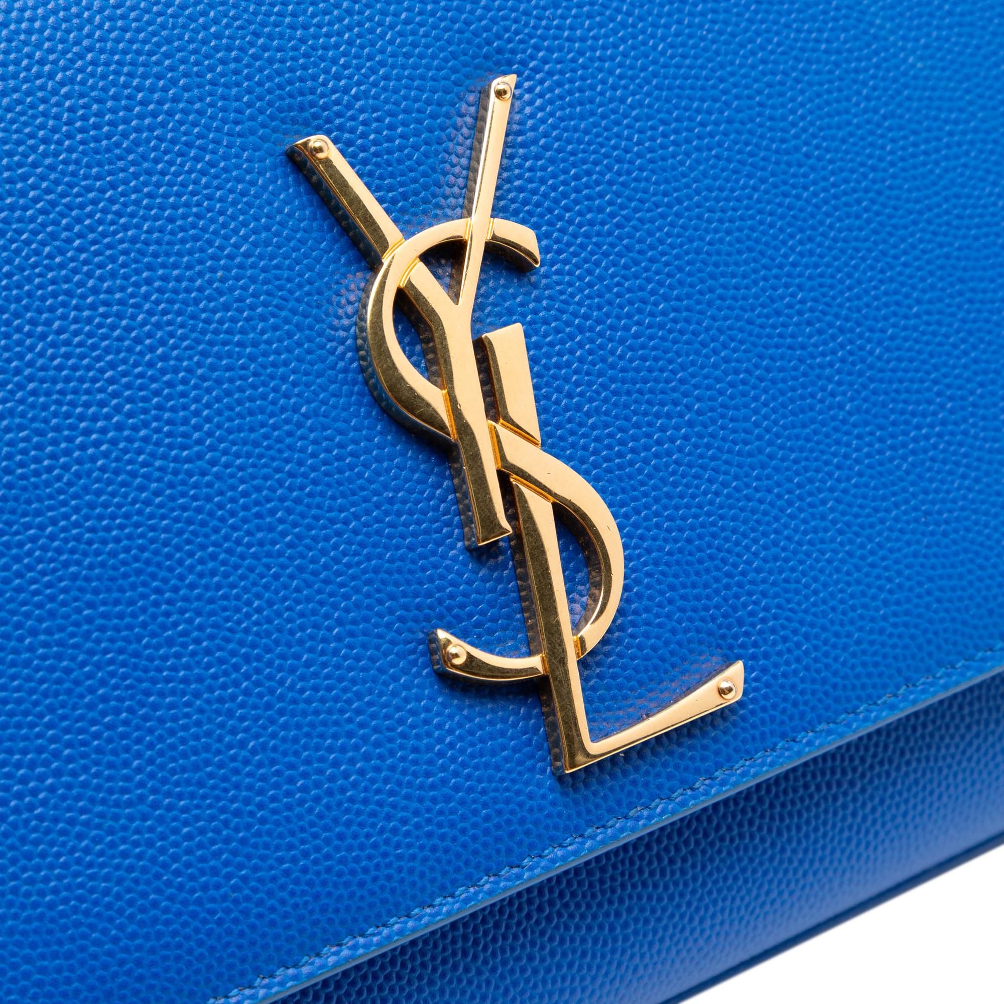 Saint Laurent Medium Grain De Poudre Monogram Kate Crossbody