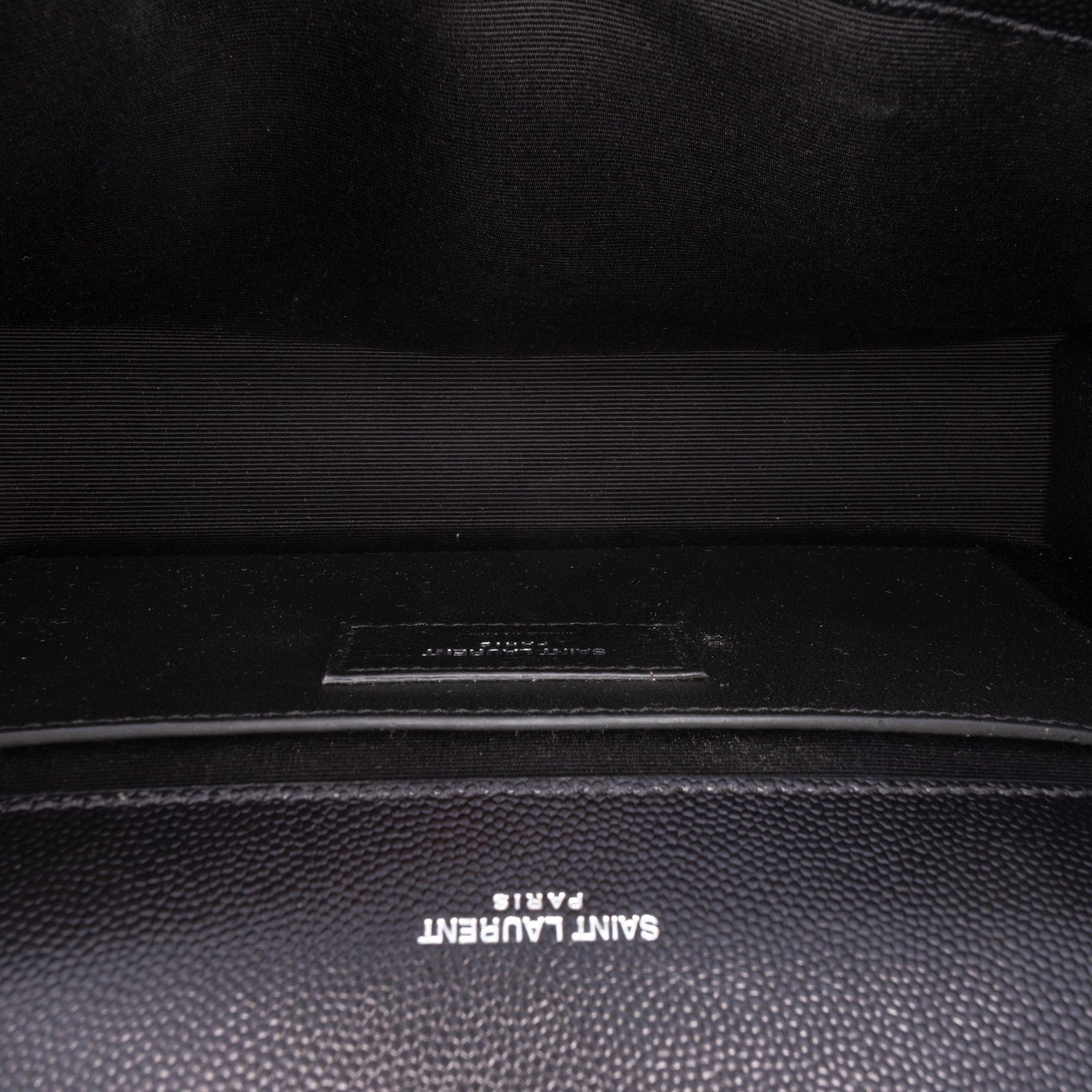 Saint Laurent Medium Grain De Poudre Monogram Kate Crossbody