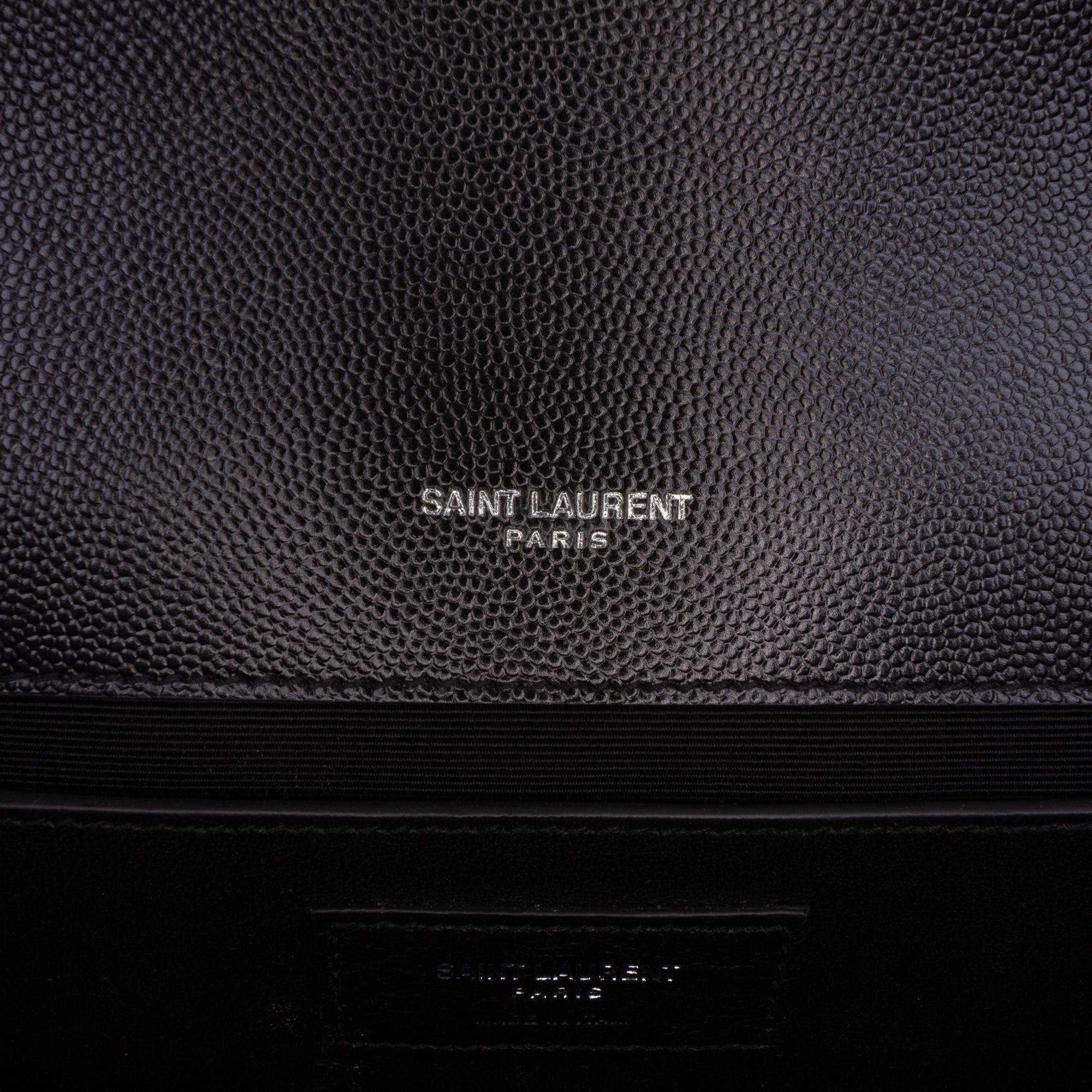 Saint Laurent Medium Grain De Poudre Monogram Kate Crossbody