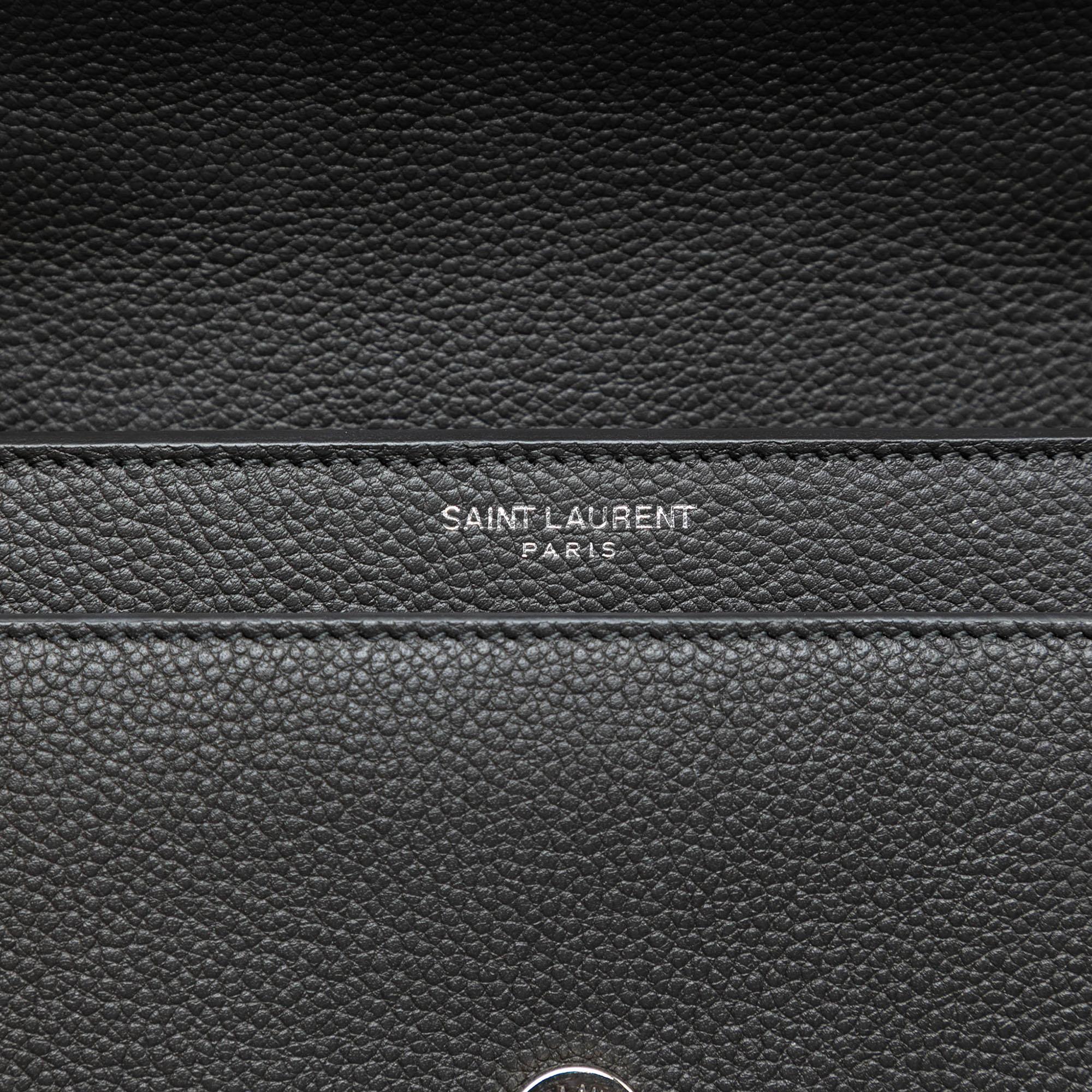 Saint Laurent Medium Grained Calfskin Monogram Sunset Crossbody