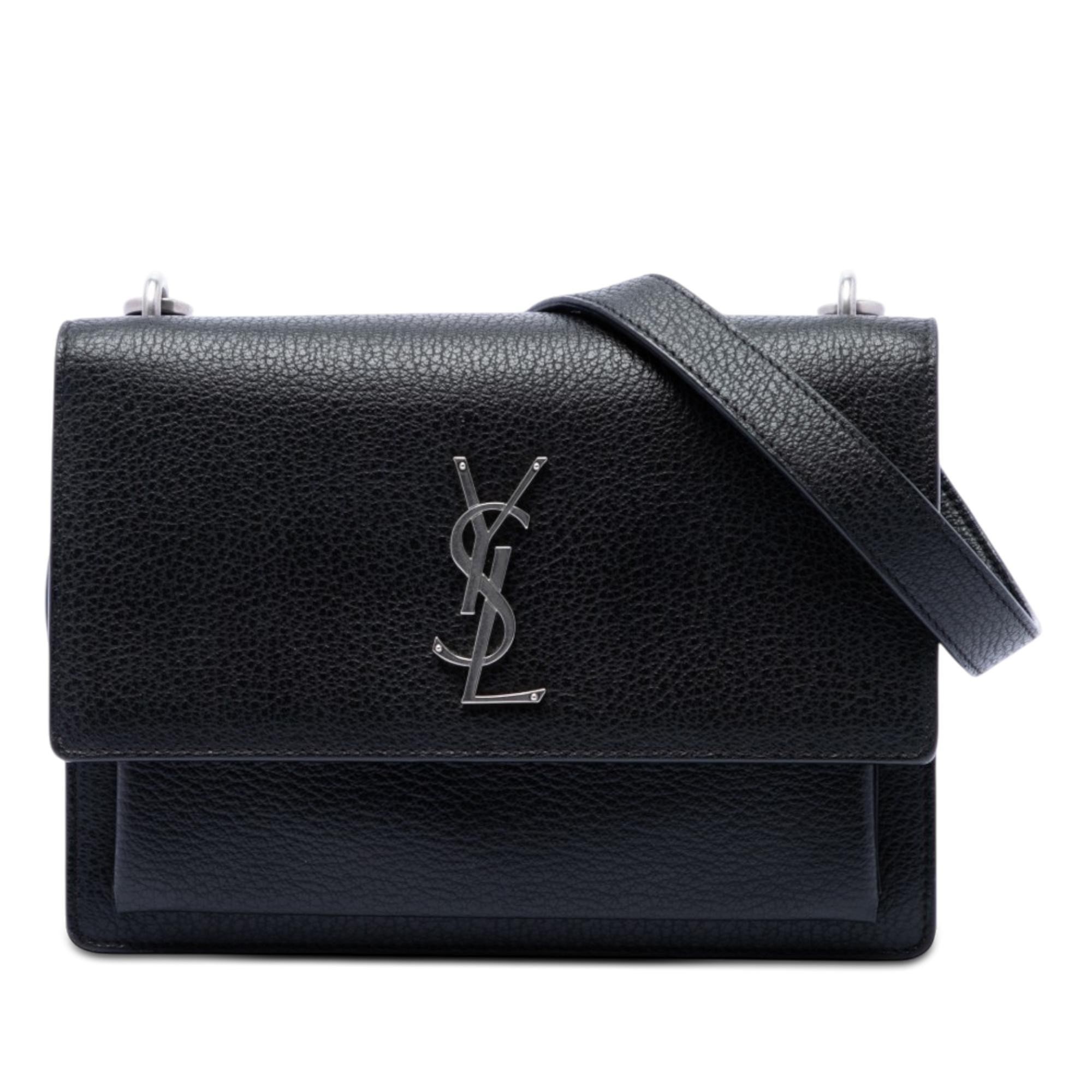 Saint Laurent Medium Grained Calfskin Monogram Sunset Crossbody