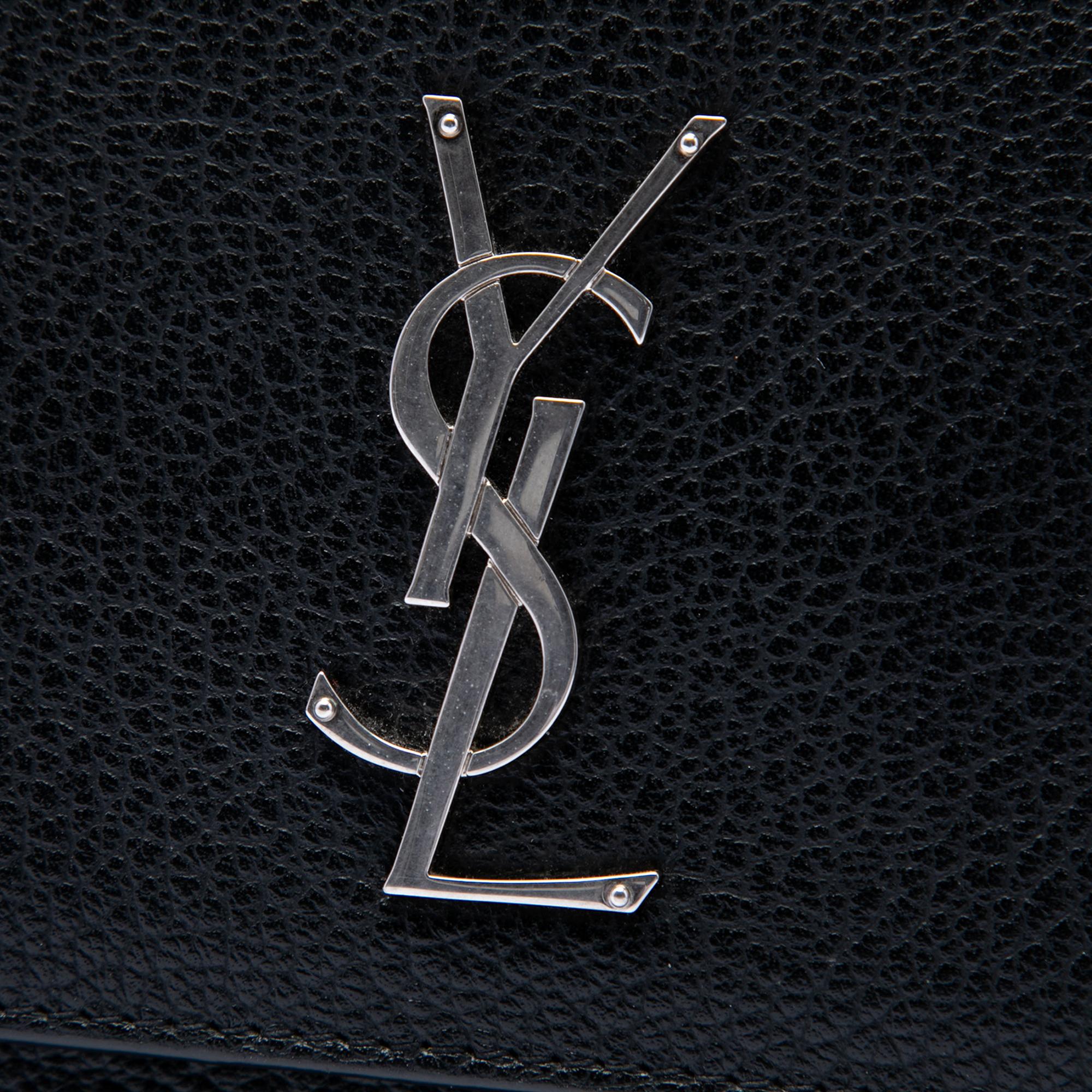 Saint Laurent Medium Grained Calfskin Monogram Sunset Crossbody
