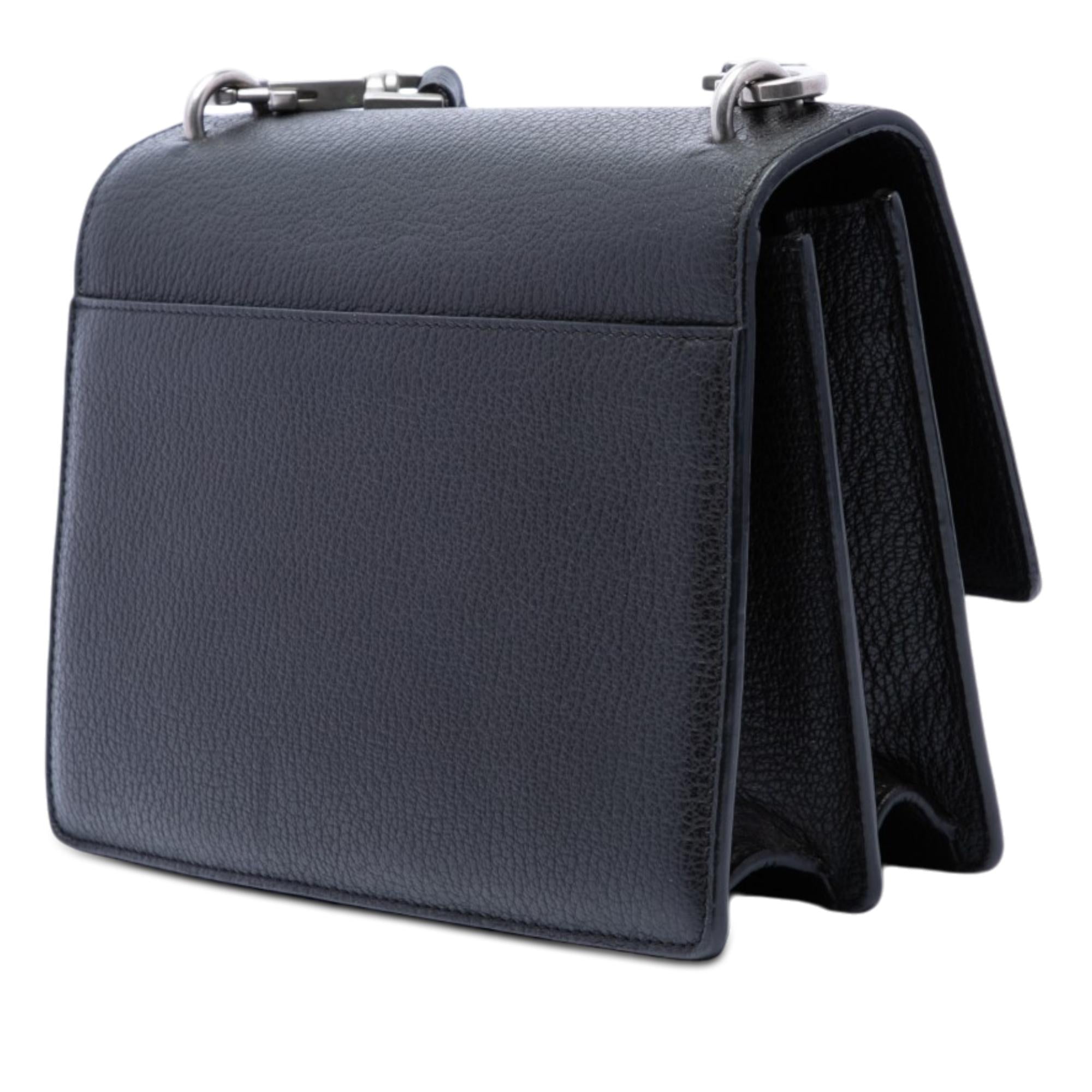 Saint Laurent Medium Grained Calfskin Monogram Sunset Crossbody