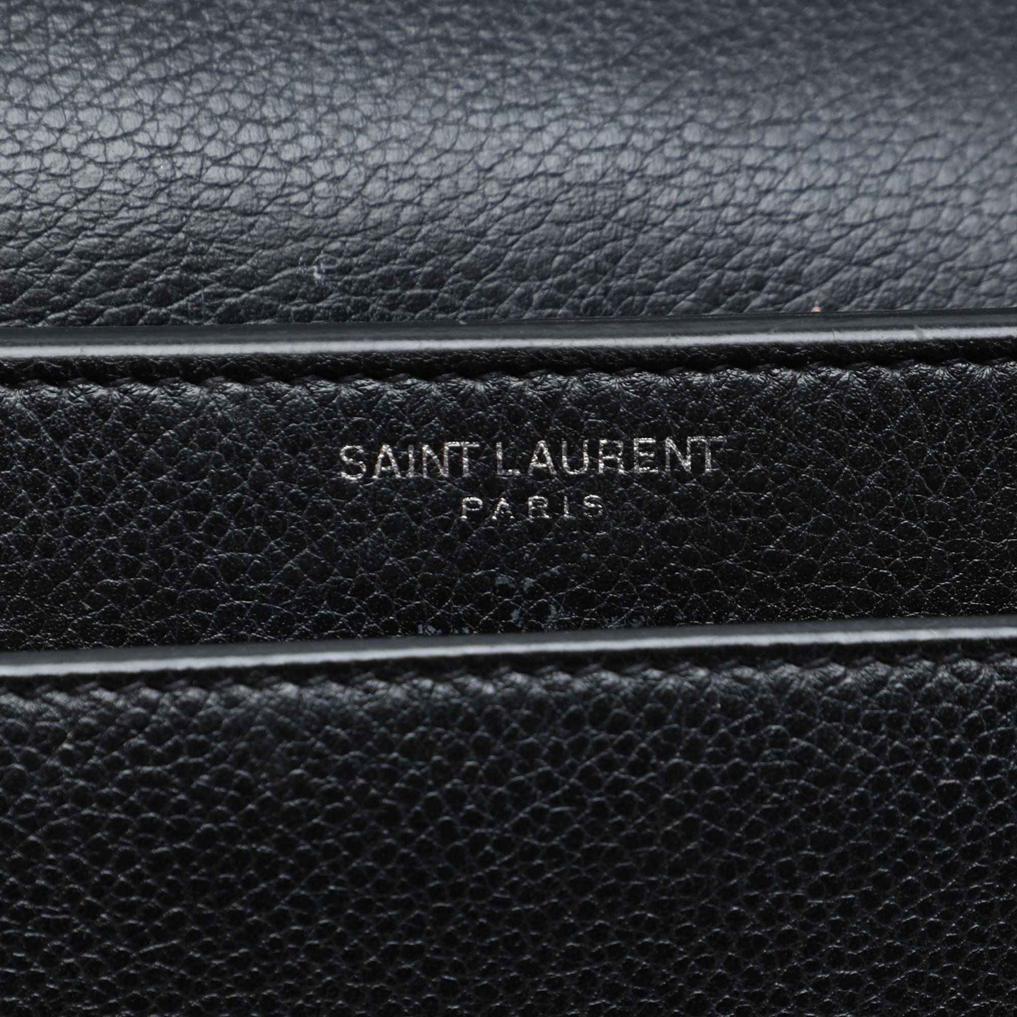 Saint Laurent Medium Grained Calfskin Monogram Sunset Crossbody