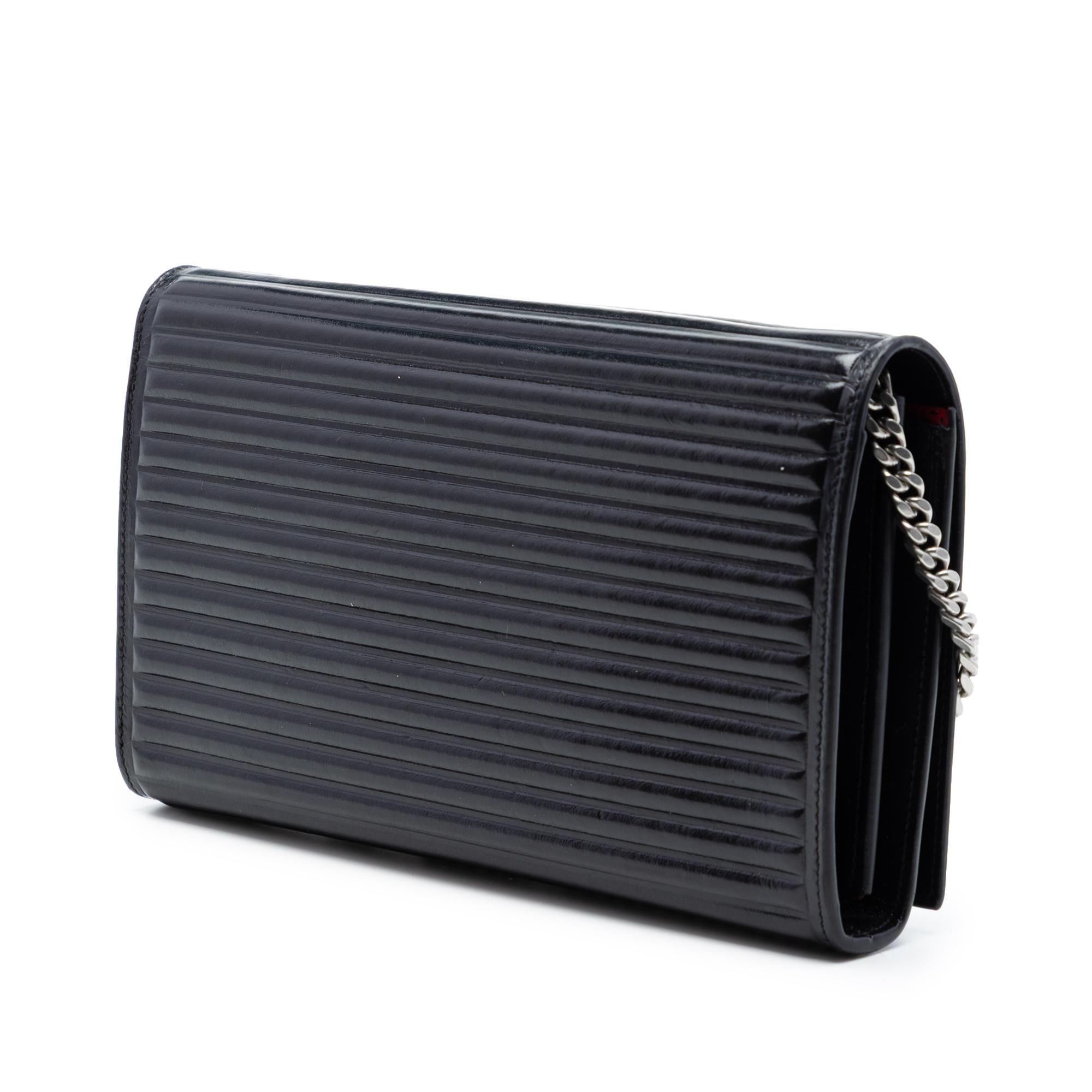 Saint Laurent Medium Horizontal Quilted Calfskin Monogram Kate Crossbody