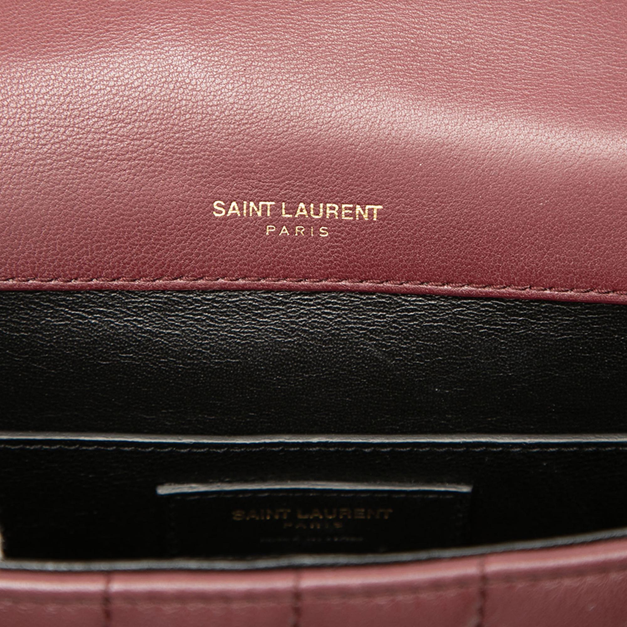 Saint Laurent Medium Lambskin Monogram Vicky Chain Bag