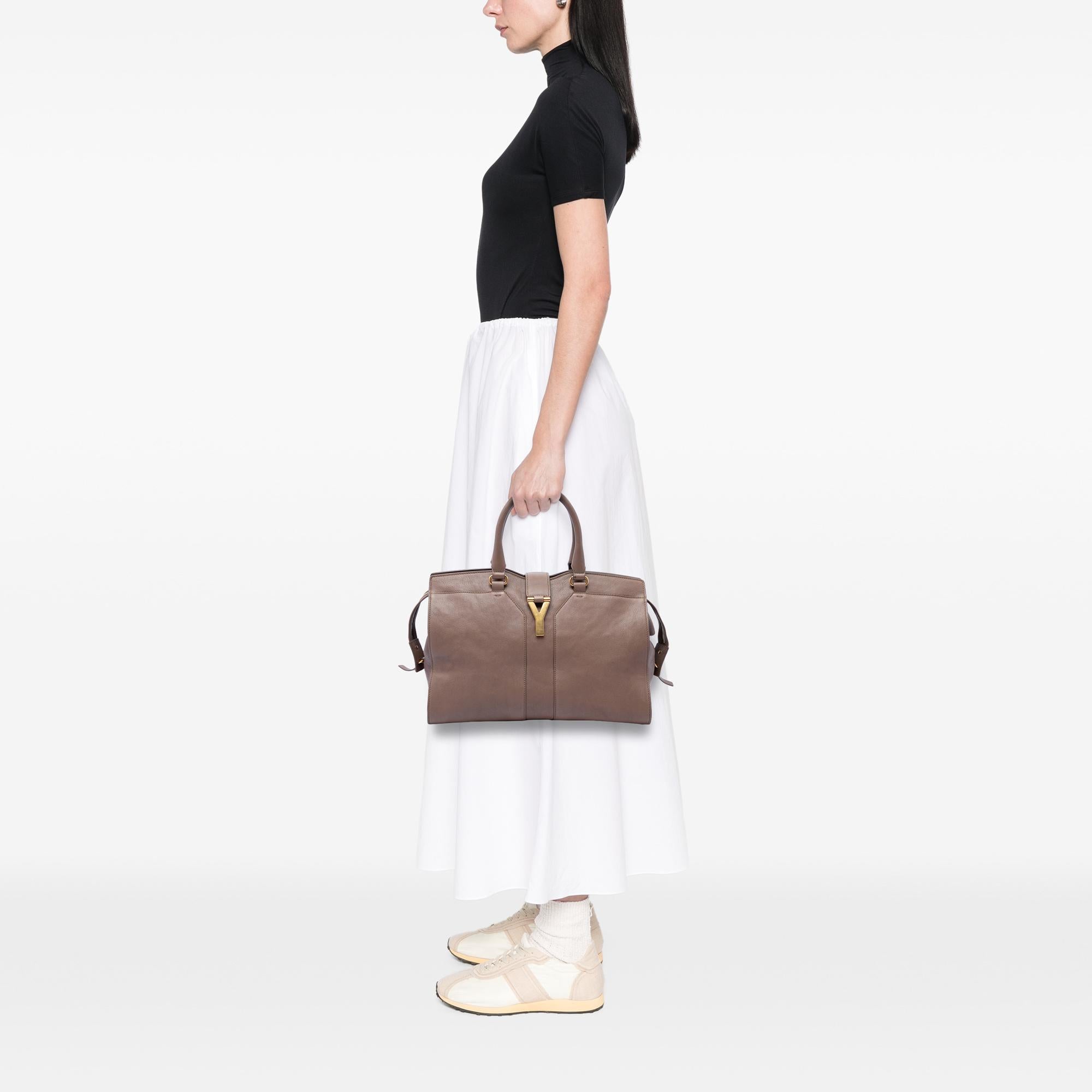 Saint Laurent Medium Leather Cabas Chyc Satchel