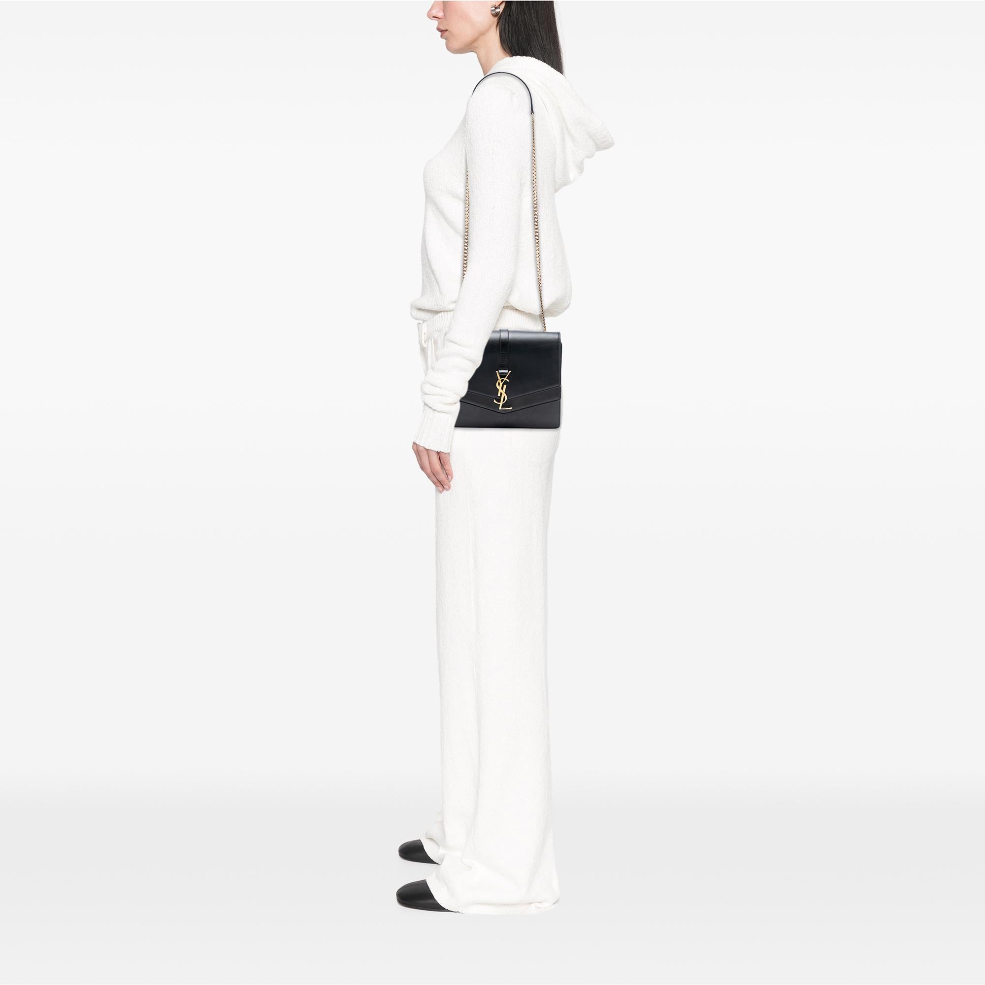 Saint Laurent Medium Leather Monogram Sulpice Crossbody