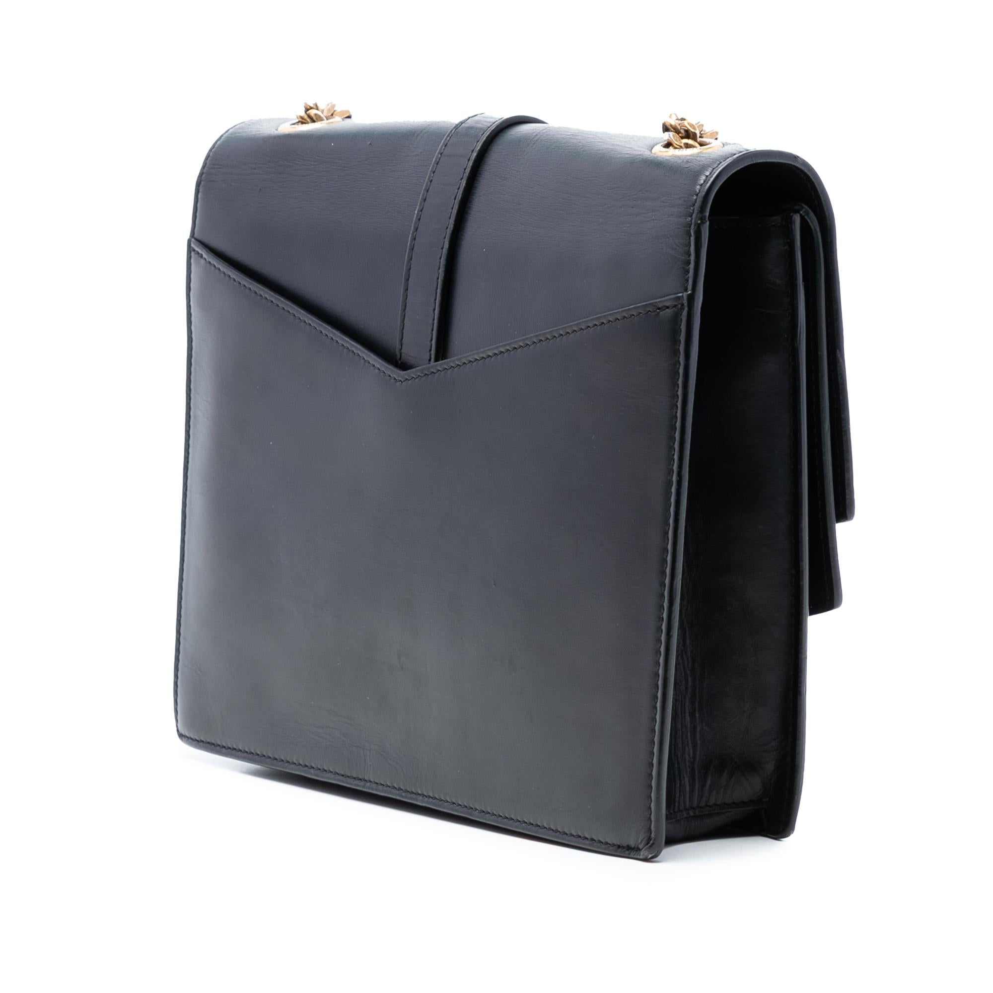 Saint Laurent Medium Leather Monogram Sulpice Crossbody