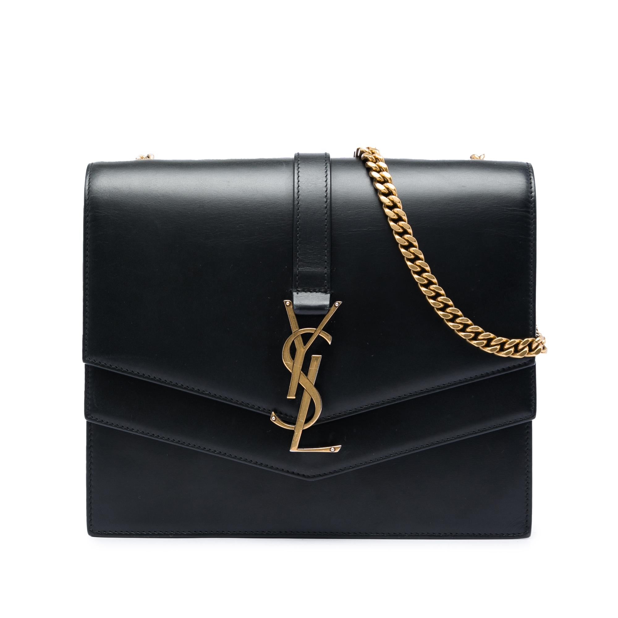 Saint Laurent Medium Leather Monogram Sulpice Crossbody