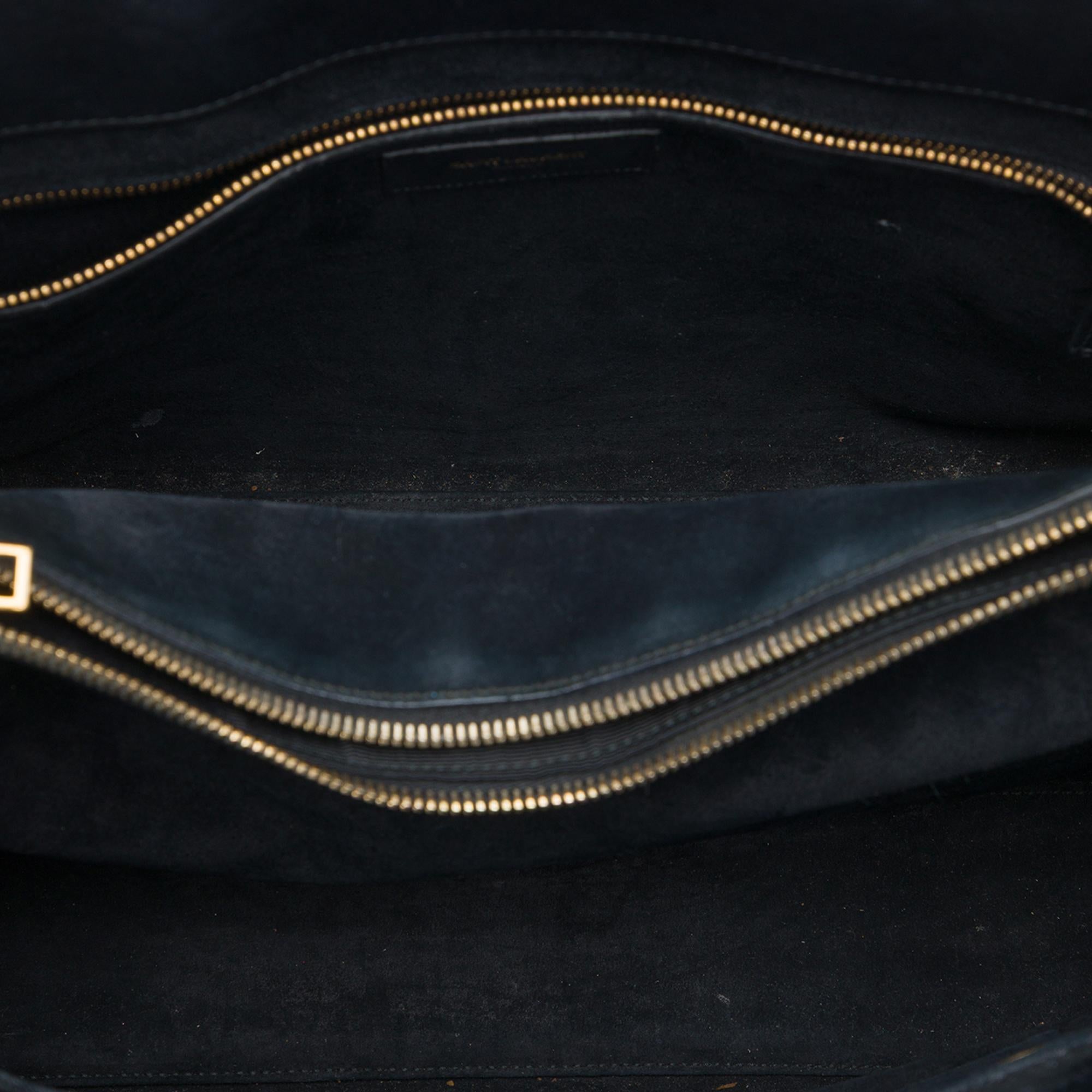 Saint Laurent Medium Leather Sac De Jour Satchel