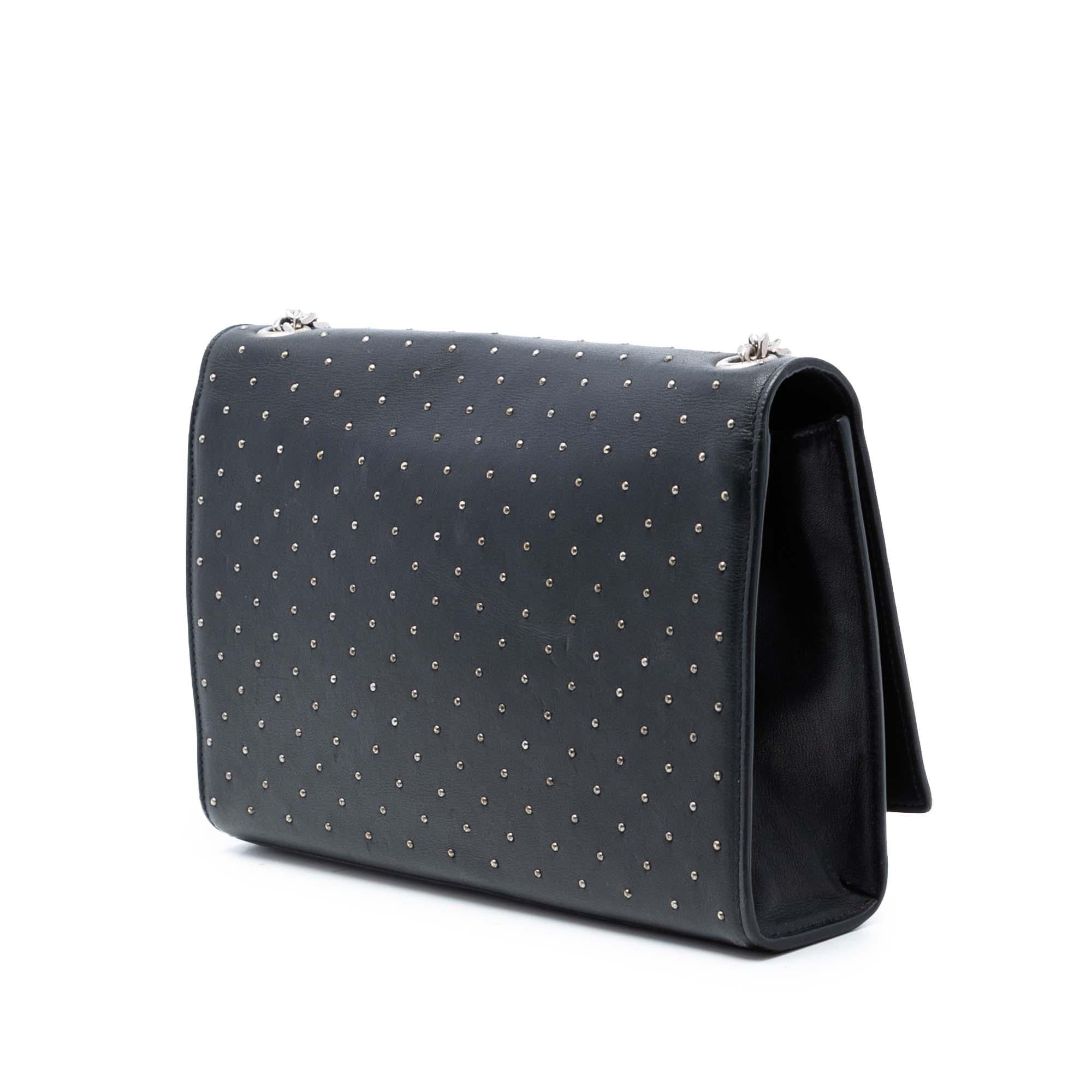Saint Laurent Medium Leather Studded Monogram Kate Crossbody