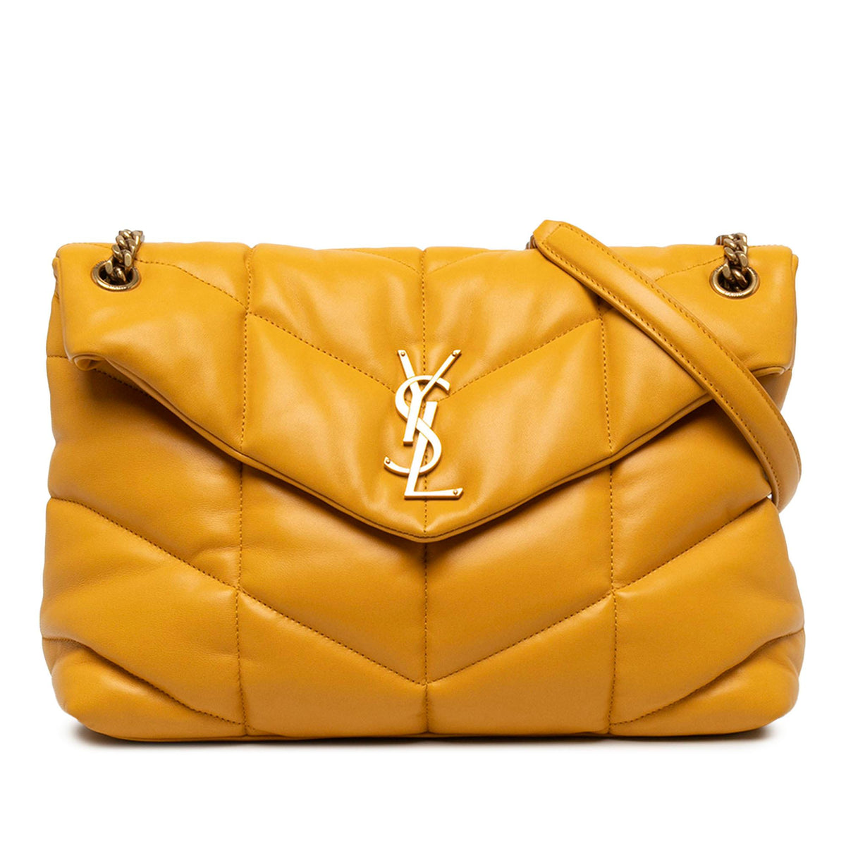 Saint Laurent Medium Matelasse Lambskin Monogram LouLou Puffer Shoulder Bag