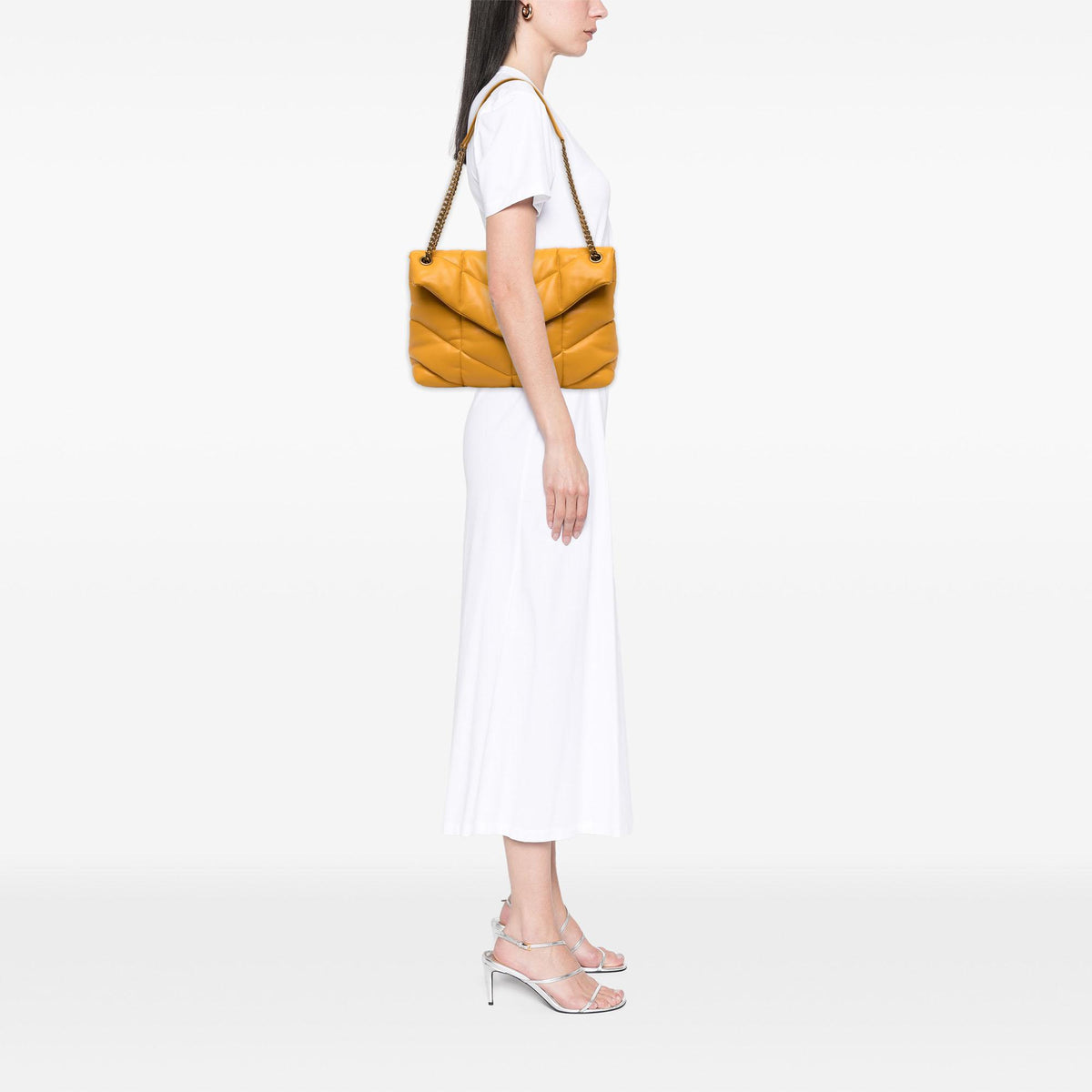 Saint Laurent Medium Matelasse Lambskin Monogram LouLou Puffer Shoulder Bag
