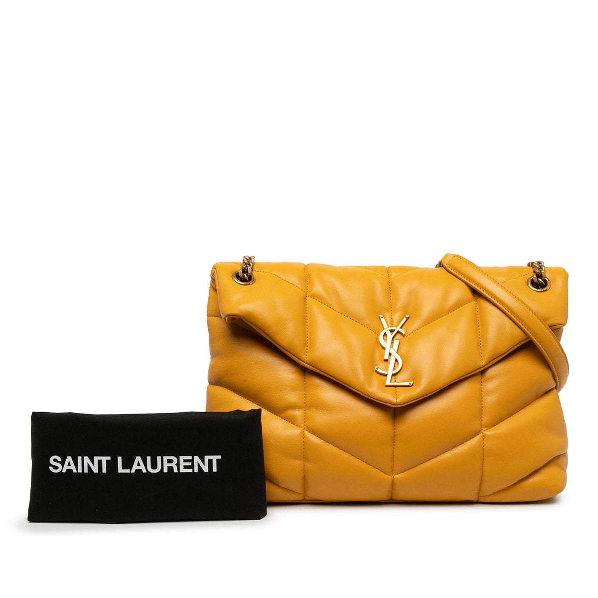 Saint Laurent Medium Matelasse Lambskin Monogram LouLou Puffer Shoulder Bag