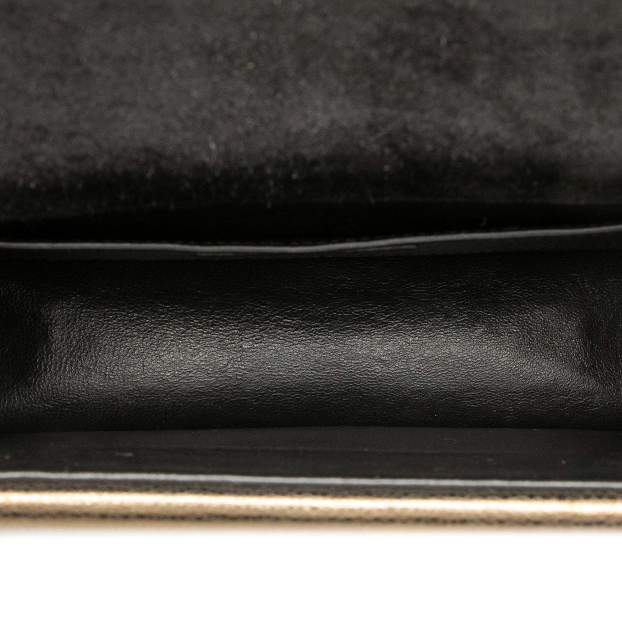 Saint Laurent Medium Metallic Leather Monogram Sulpice Crossbody