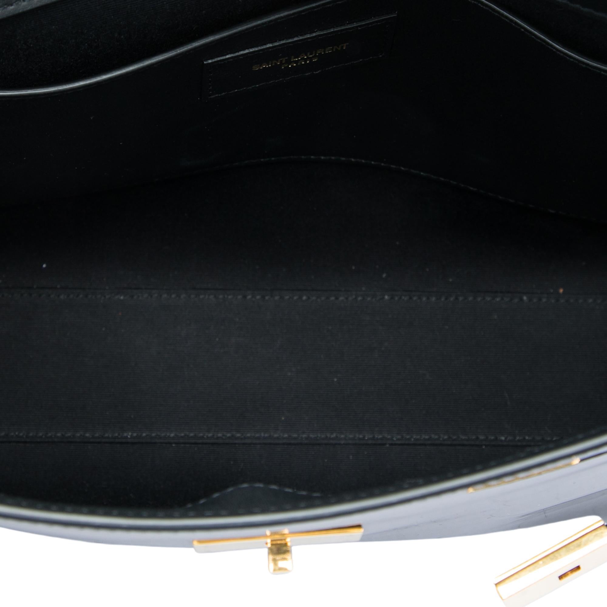 Saint Laurent Medium Patent Manhattan Shoulder Bag