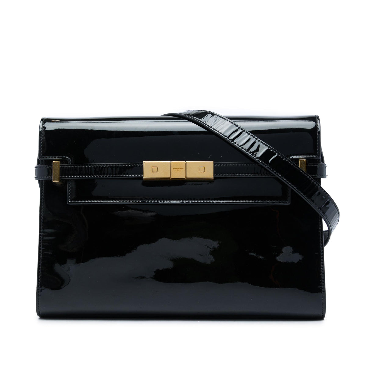 Saint Laurent Medium Patent Manhattan Shoulder Bag