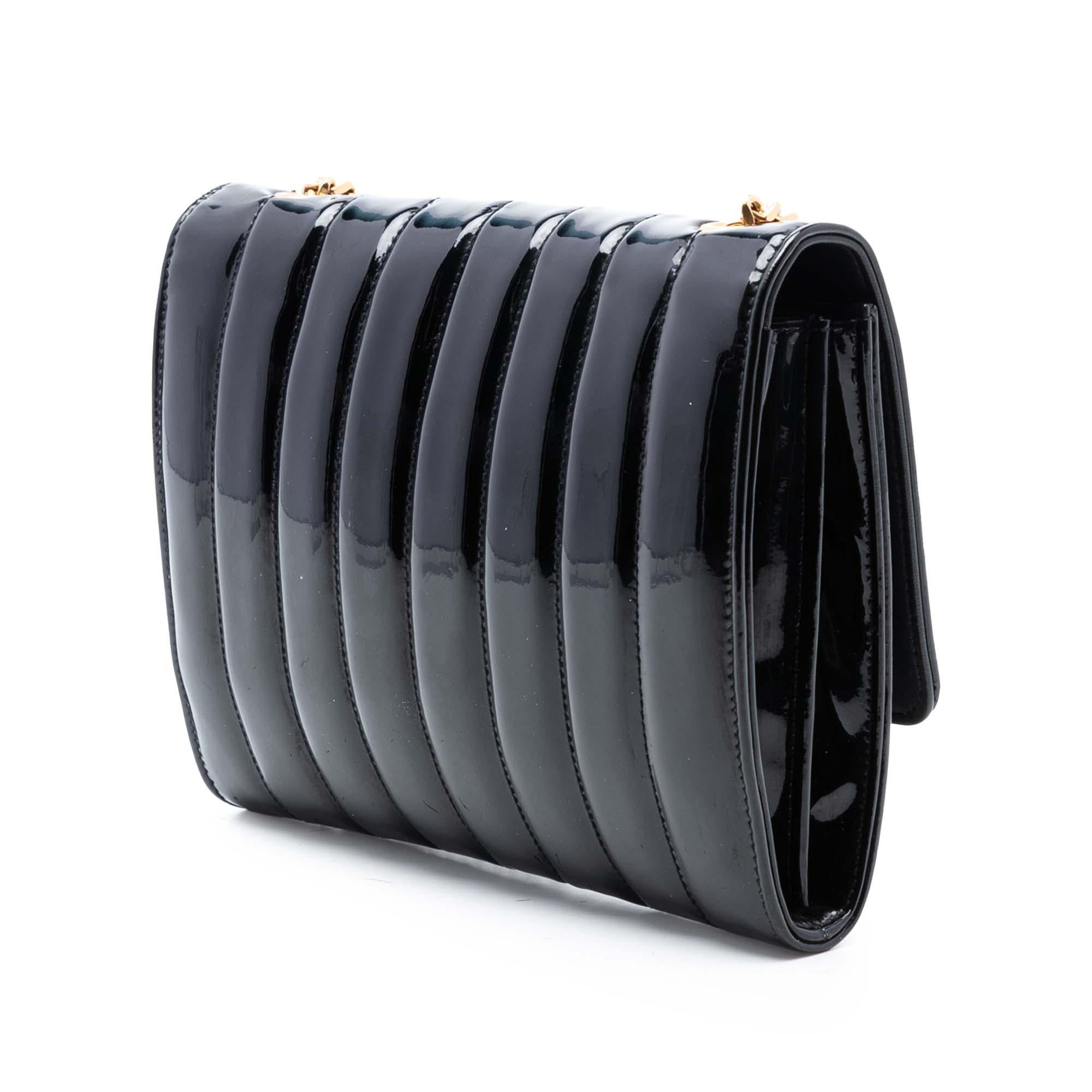 Saint Laurent Medium Patent Vicky Crossbody