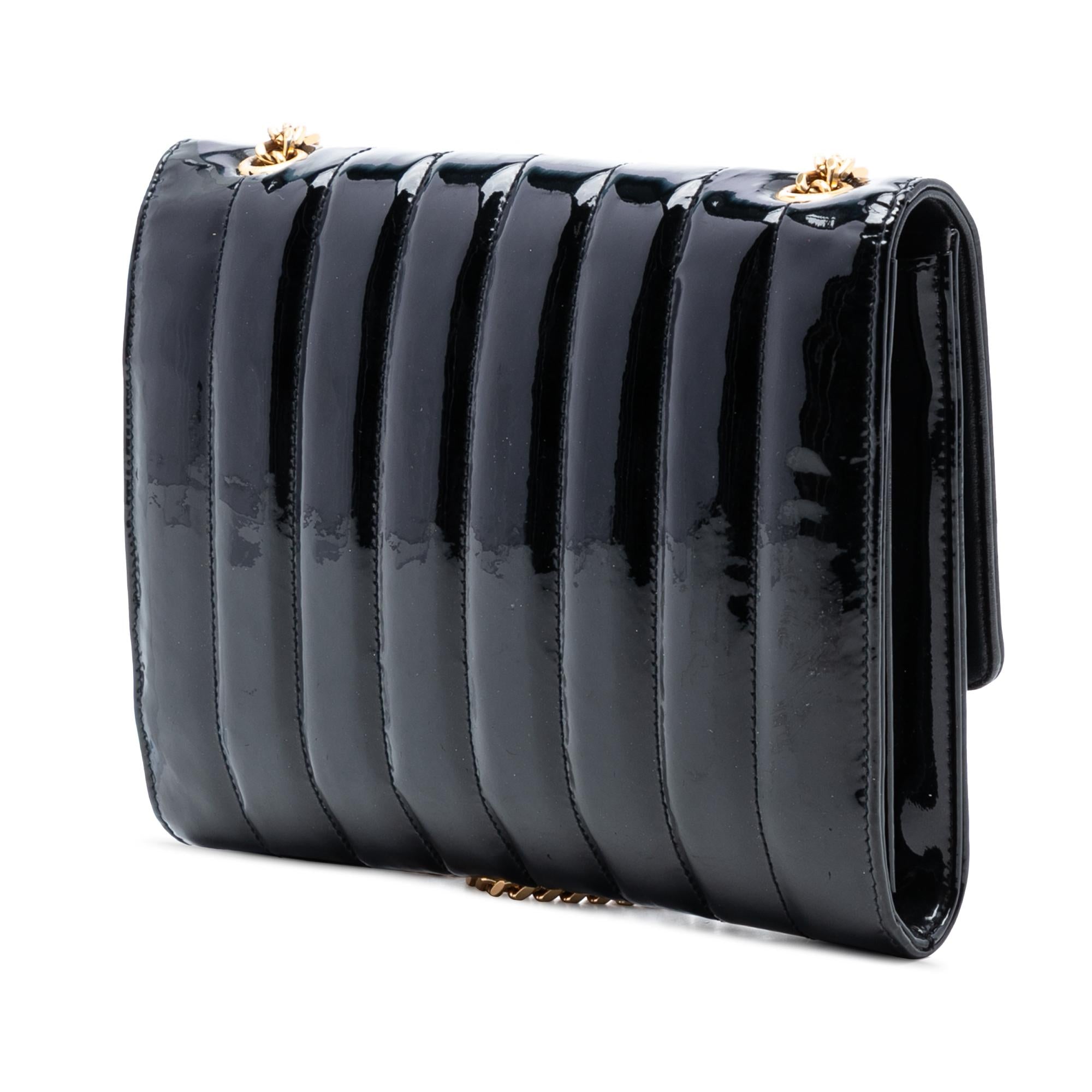 Saint Laurent Medium Patent Vicky Crossbody